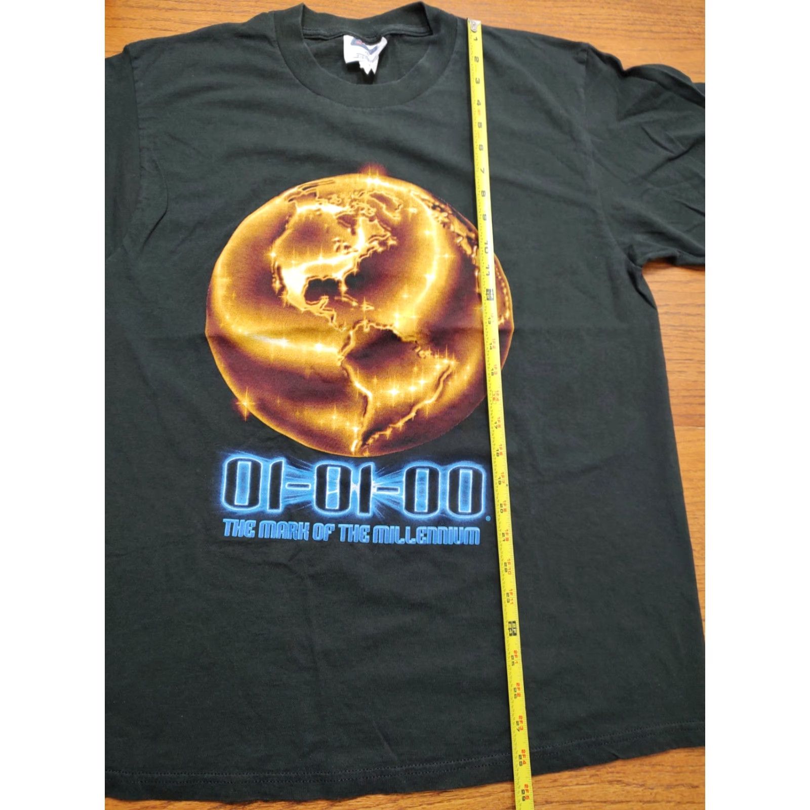 Vintage VINTAGE Mark Of The Millennium T Shirt Black CSA Mens Large Crew Neck Short Sleeve 90s USA Holiday Graphic Tee Size US L / EU 52-54 / 3 - 5 Thumbnail