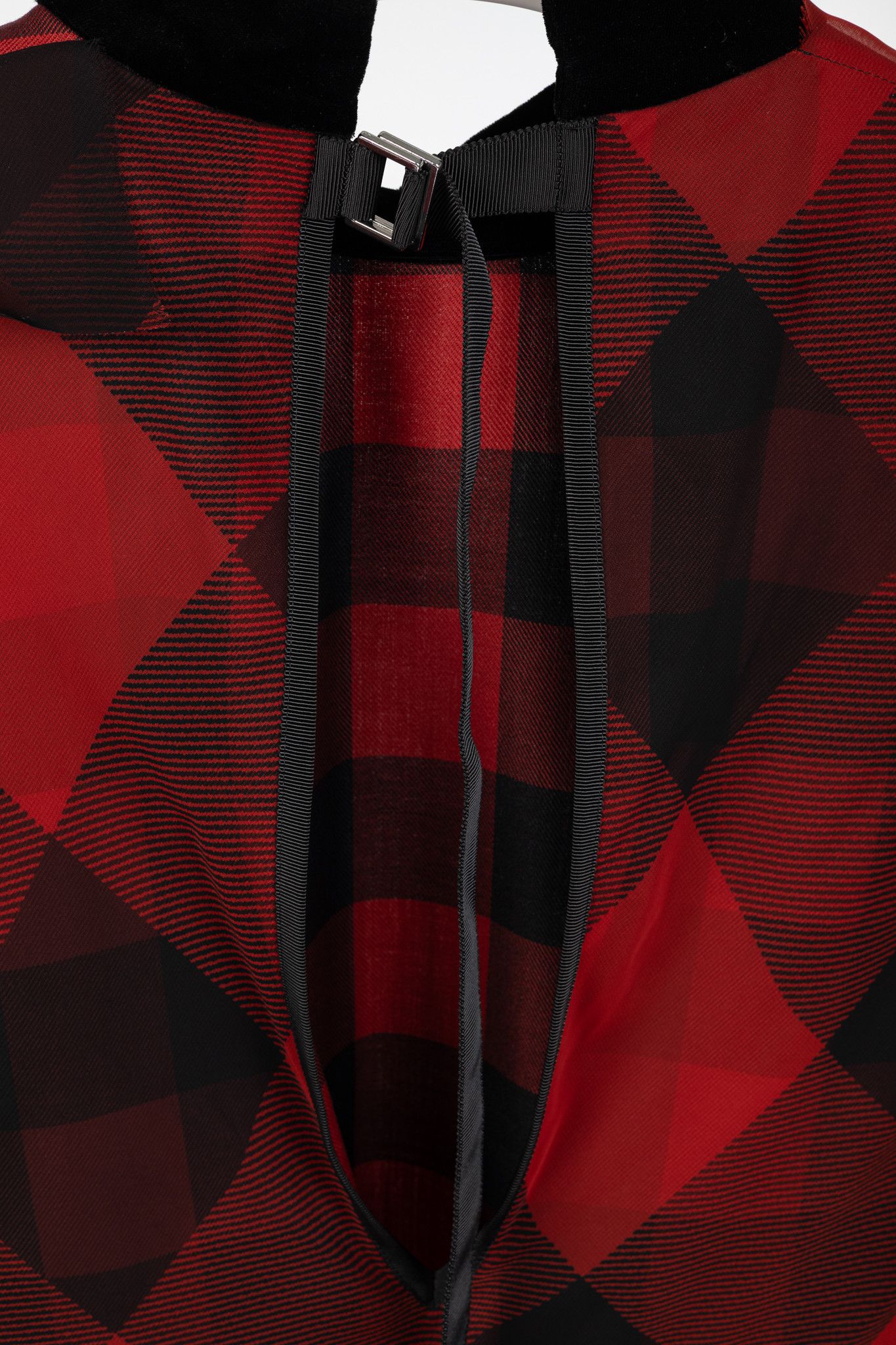 Sacai Sacai R/22 Red & Black Buffalo-Plaid Chiffon Blouse Size M / US 6-8 / IT 42-44 - 8 Thumbnail