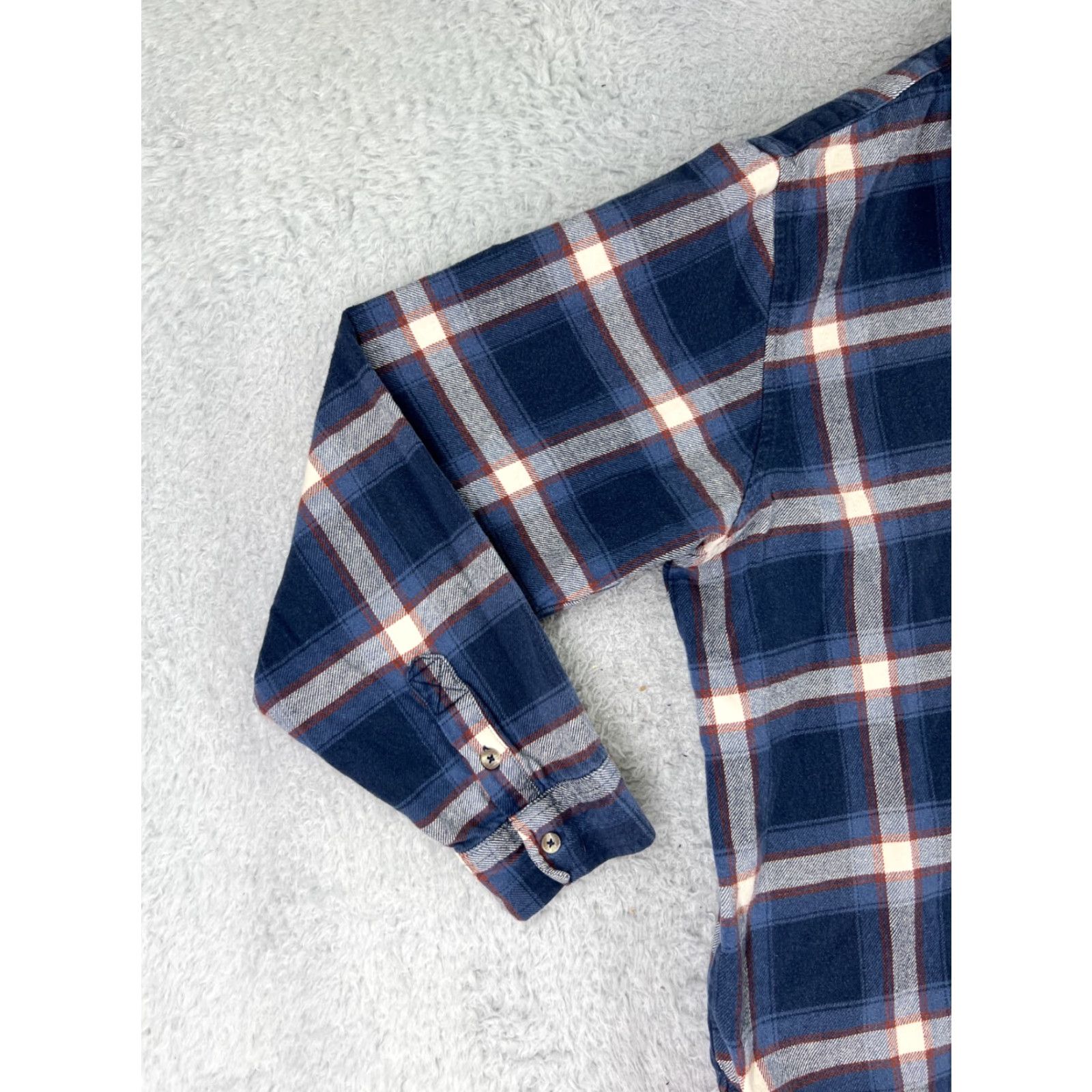 Wrangler Wrangler Shirt Womens Large Blue Plaid Flannel Button-Up Cotton Size L / US 10 / IT 46 - 5 Thumbnail