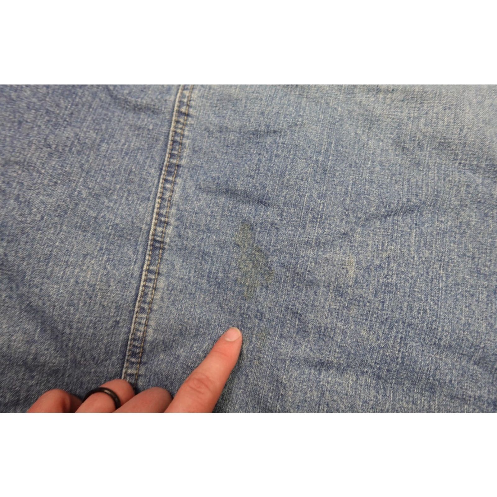 Denime VINTAGE Skate Denim Jacket Mens 2XL Blue Light Wash Sherpa Lined Bomber Jacket Casual Winter Size US XXL / EU 58 / 5 - 7 Thumbnail