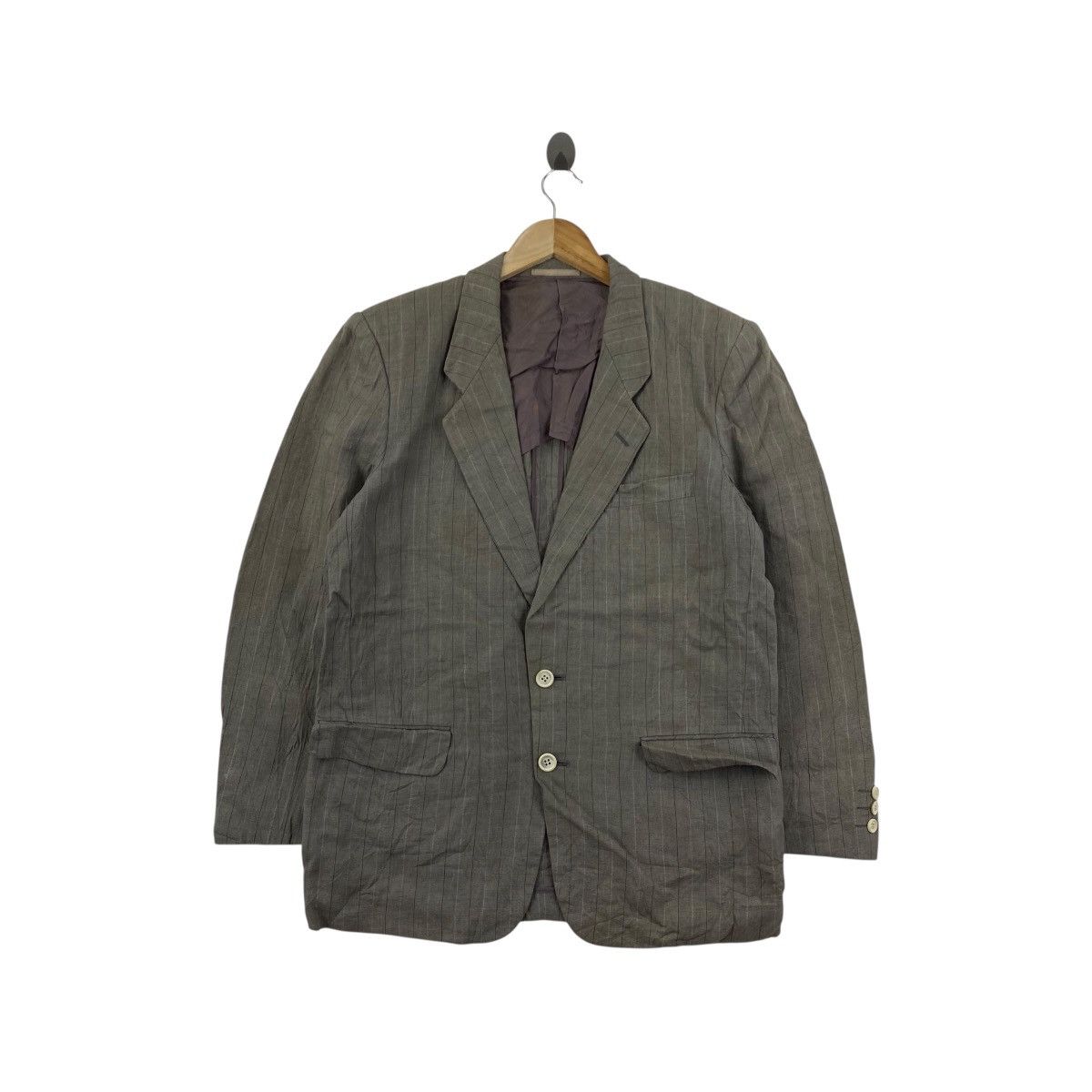 Comme des Garcons COMME Des GARCONS Homme Blazer Jacket Linen Wabash Size US S / EU 44-46 / 1 - 1 Thumbnail