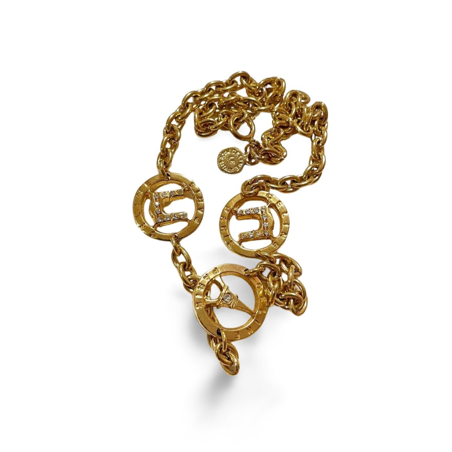 Celine Vintage CELINE golden Eiffel tower, Triomphe charm necklace Size ONE SIZE - 5 Thumbnail