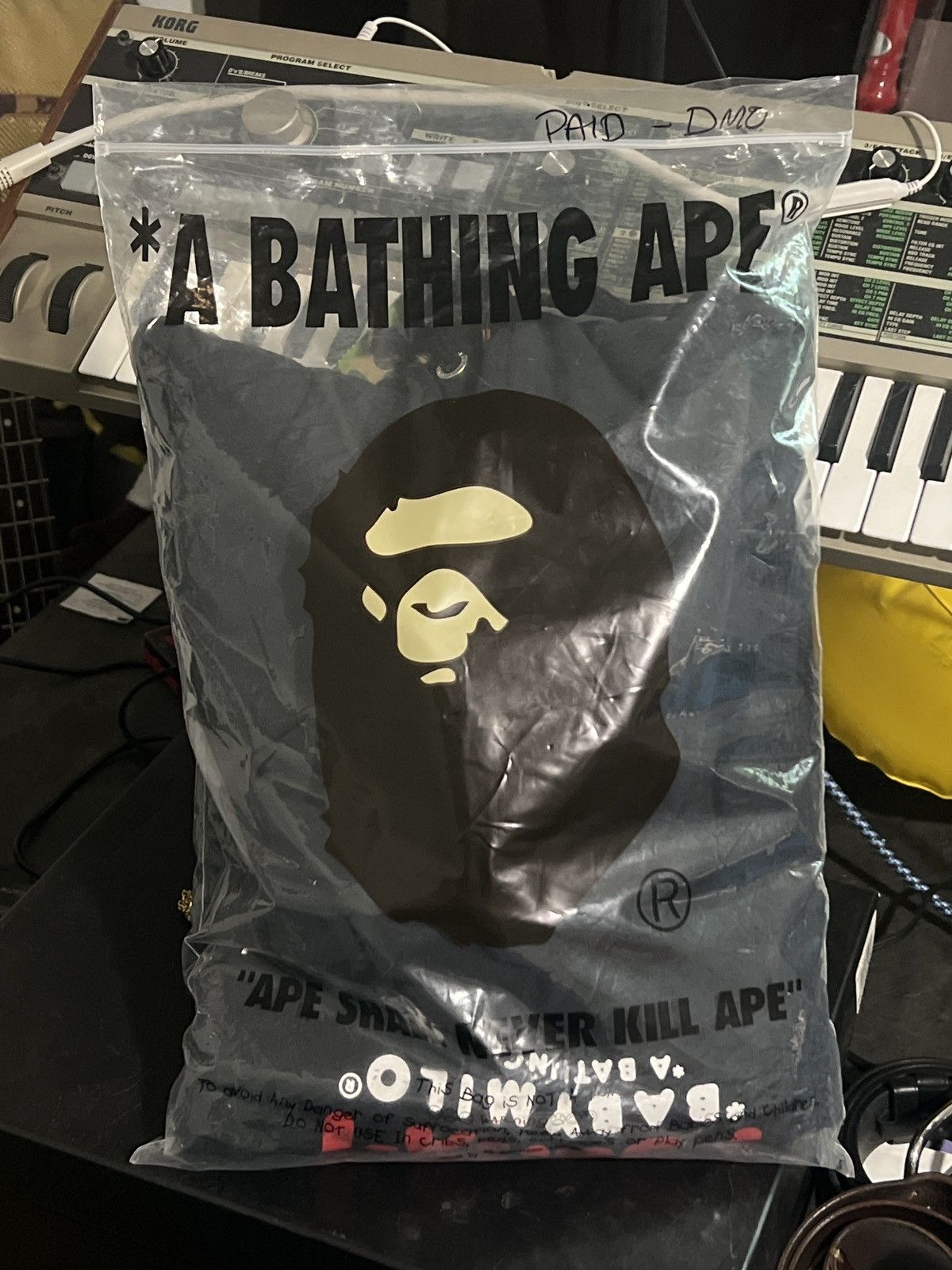 Bape Pusha T X BAPE Baby Milo Pullover Hoodie Black, Large Size US L / EU 52-54 / 3 - 1 Thumbnail