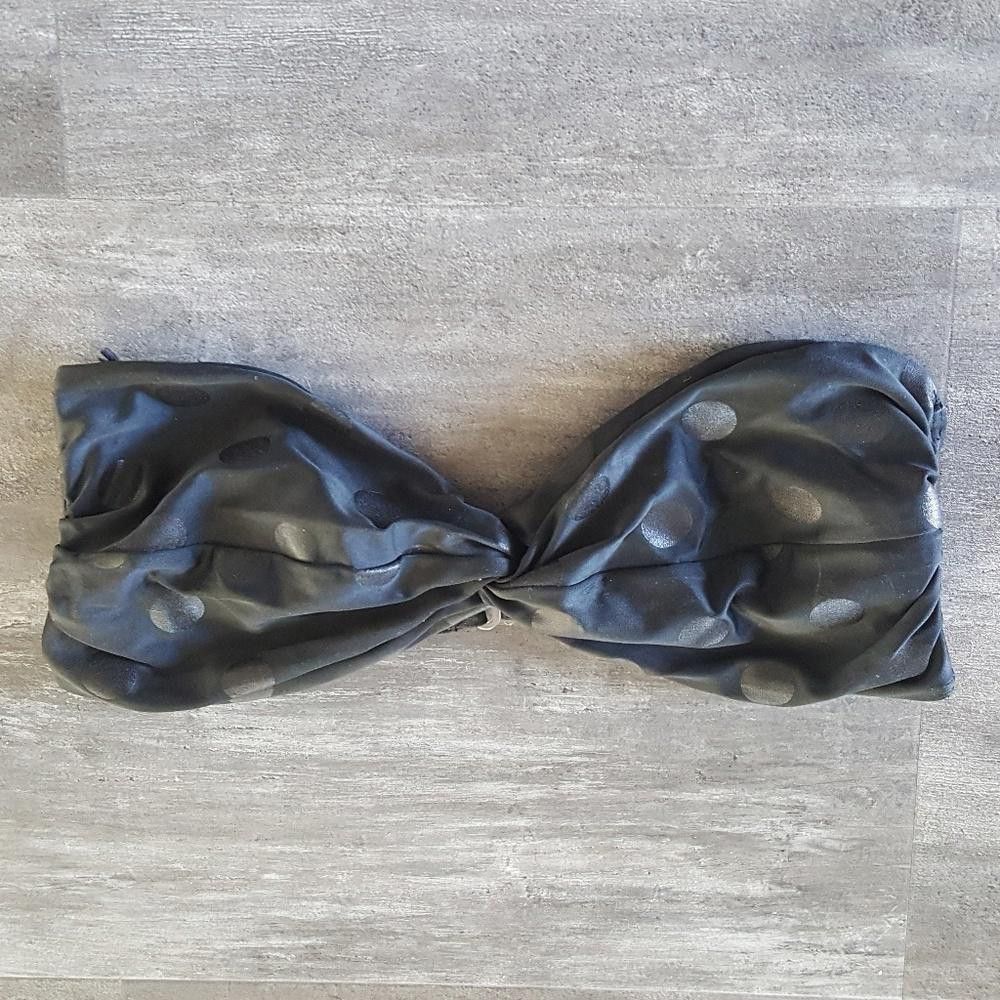 Designer Black Twist 99 Bandeau Bikini Top Size ONE SIZE - 1 Thumbnail