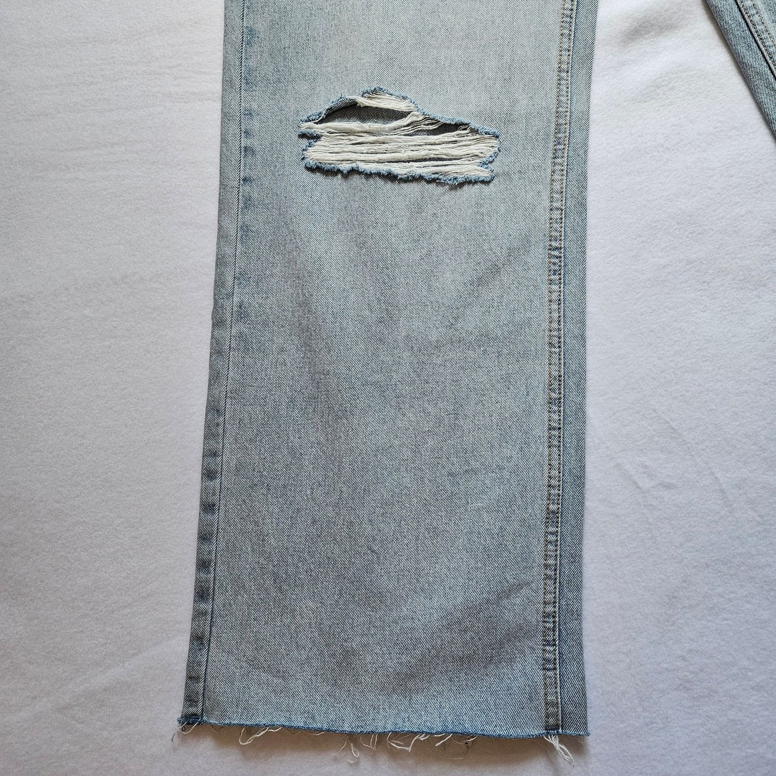 RVCA RVCA Coco Denim Jeans Light Wash Relaxed Fit Ripped Jeans 28 Size 28" / US 6 / IT 42 - 14 Thumbnail
