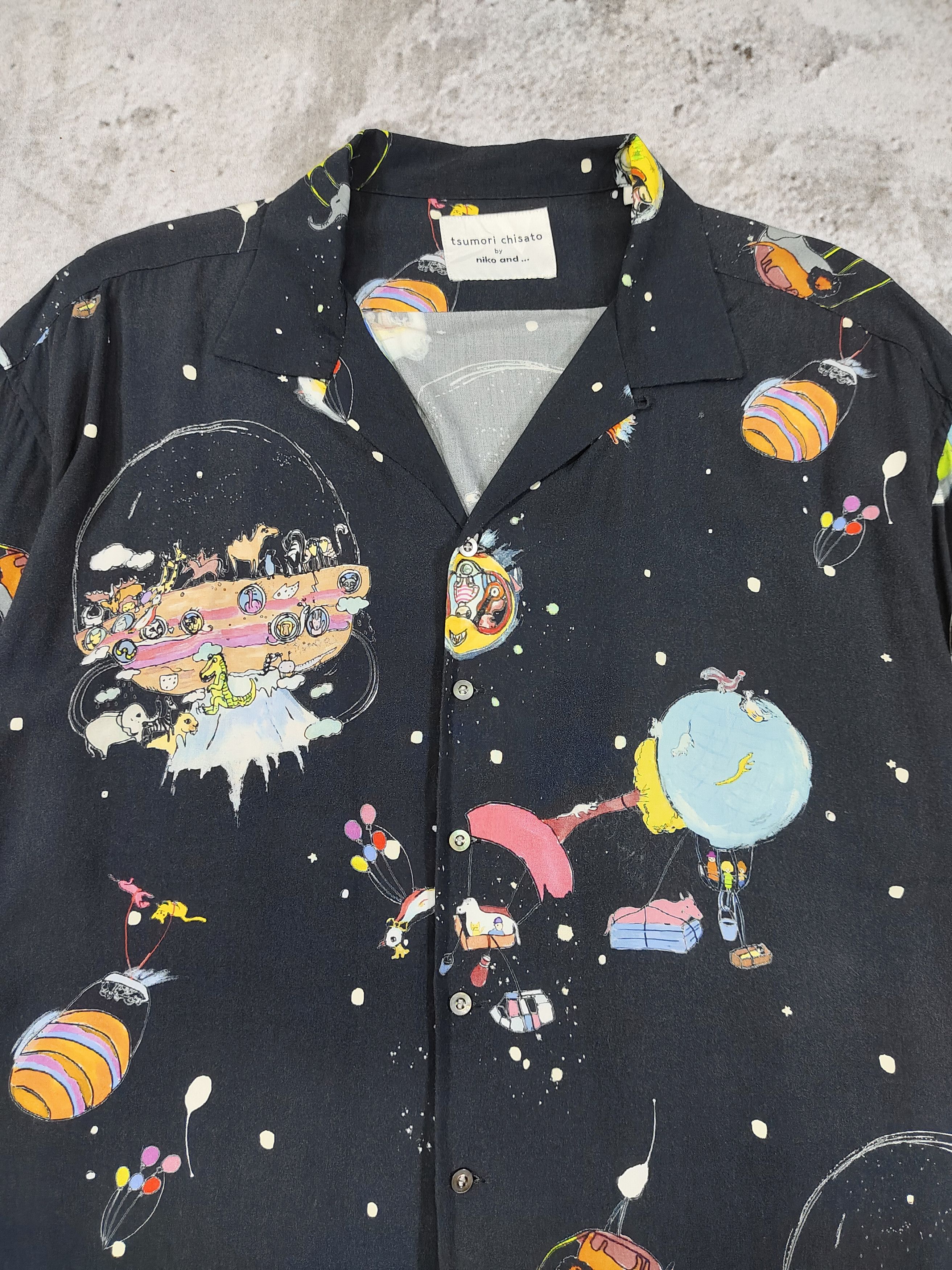 Tsumori Chisato Tsumori Chisato by Niko and🇯🇵Space Art Graphic Rayon Shirt Size US M / EU 48-50 / 2 - 4 Thumbnail