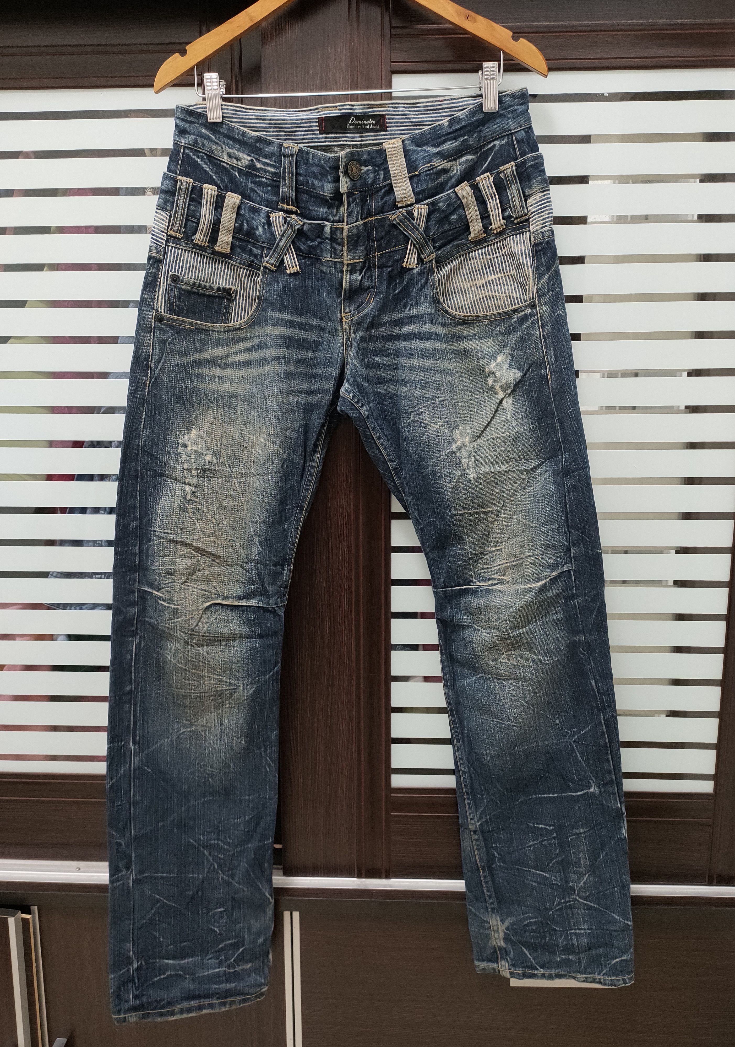 If Six Was Nine 💥Double Waist Japanese Brand Dominate @ HandCrafted Jeans💥 Size US 34 / EU 50 - 2 Thumbnail