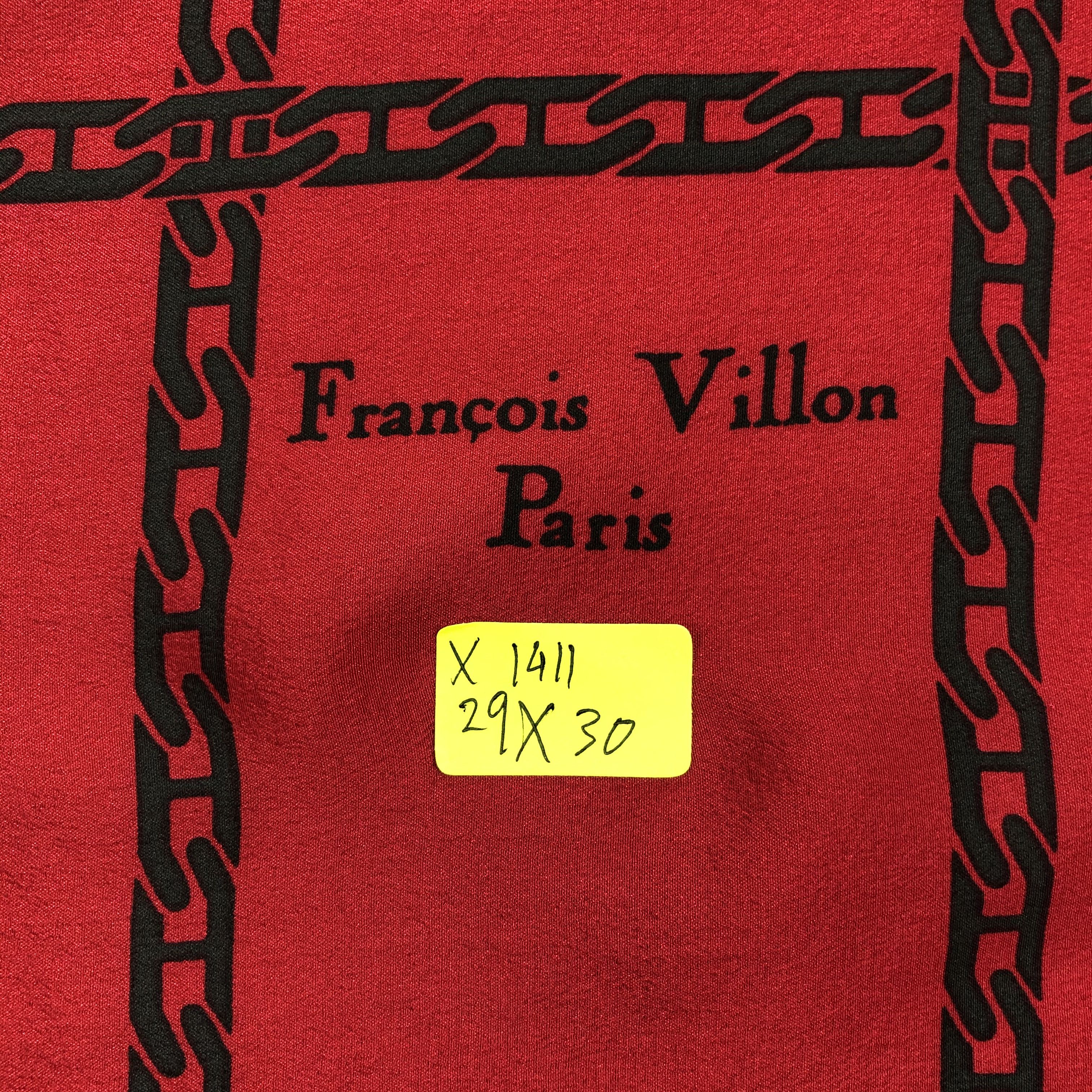 Vintage Vintage Francois Villon Silk Scarf Size ONE SIZE - 5 Thumbnail