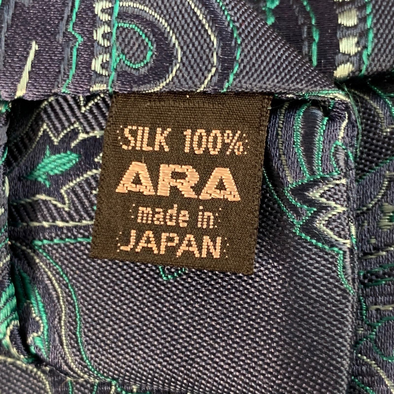 Pierre Cardin PIERRE CARDIN Navy Turquoise Paisley Silk Tie Size ONE SIZE - 5 Thumbnail
