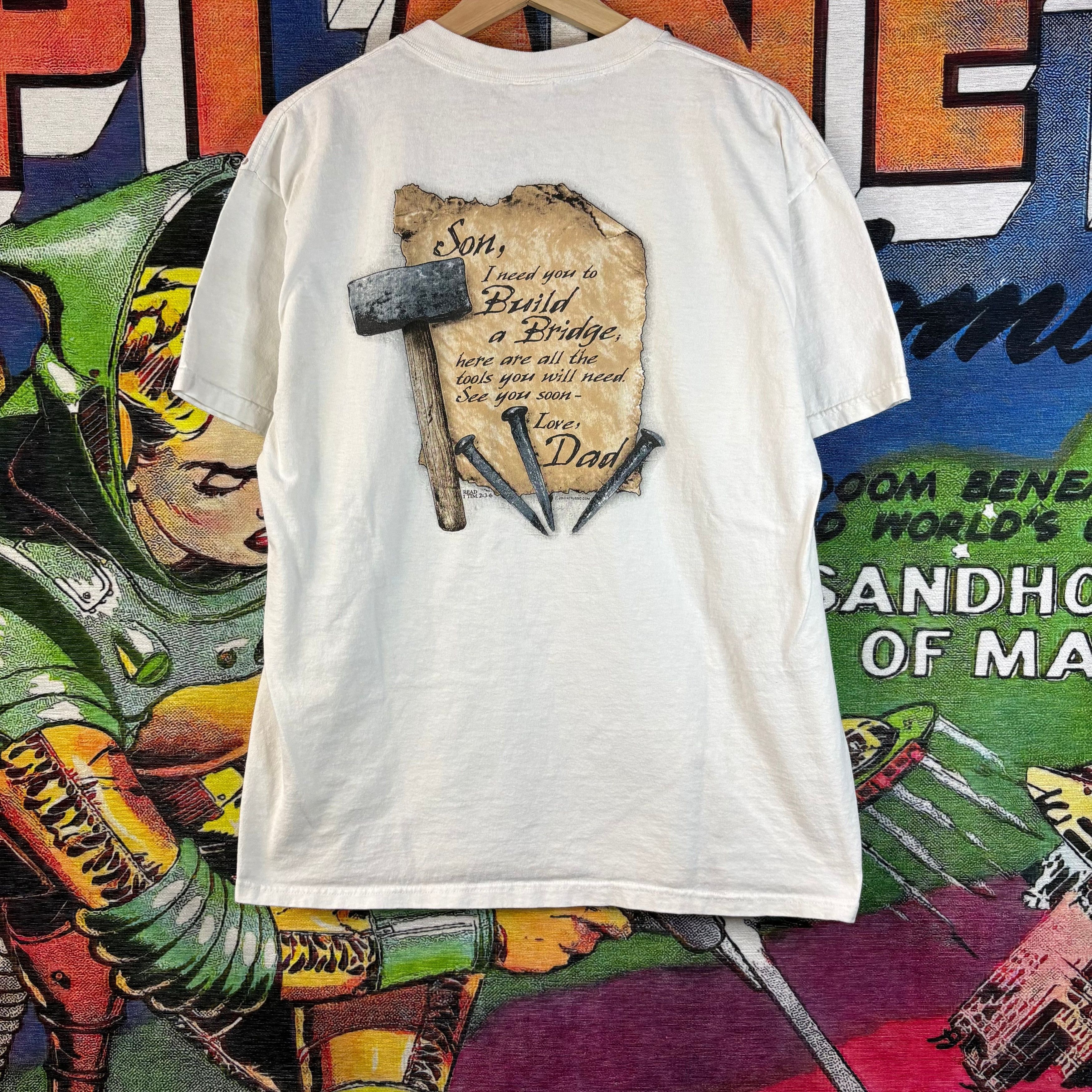 Vintage Y2K 2003 Christian "Love Built A Bridge" Tee Size Large Size US L / EU 52-54 / 3 - 4 Thumbnail