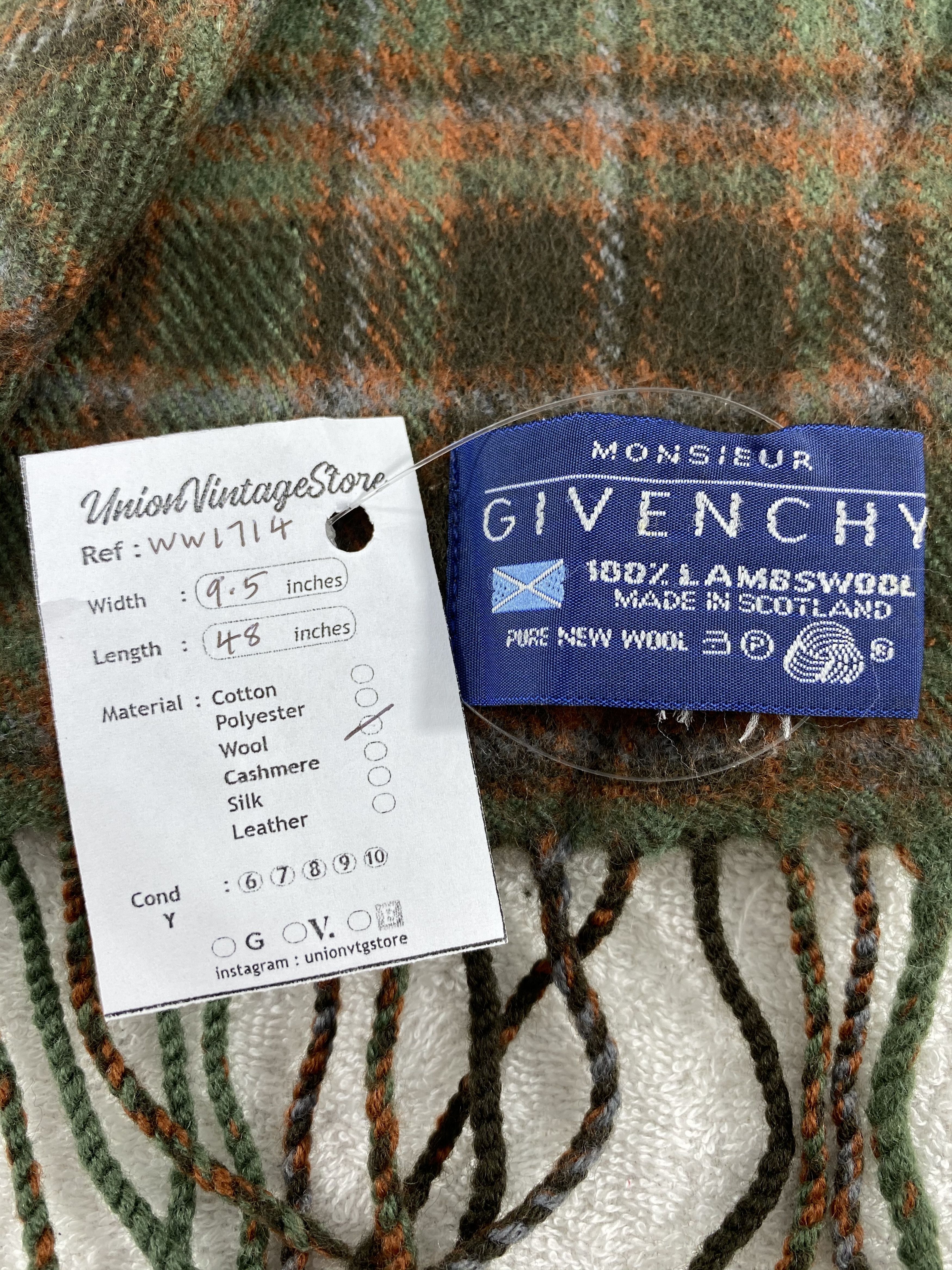 Vintage Givenchy Scarf / Muffler / Neckwear - WW1714 Size ONE SIZE - 5 Thumbnail