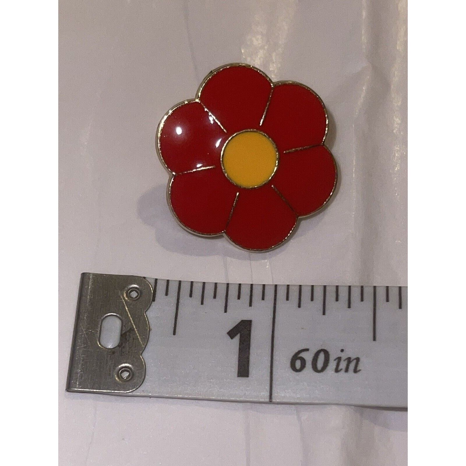 Other Red Flower Pin Brooch Size ONE SIZE - 1 Thumbnail