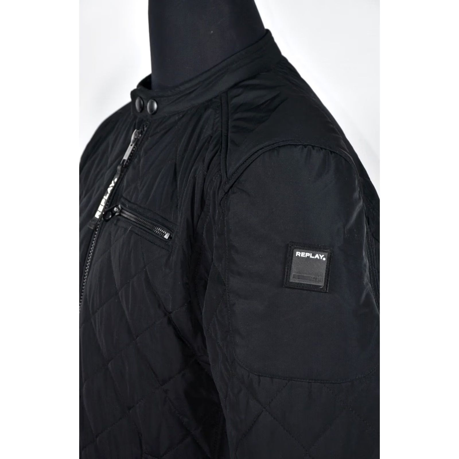 Replay Replay Quilted Biker Jacket Men XL Black Size US XL / EU 56 / 4 - 5 Thumbnail