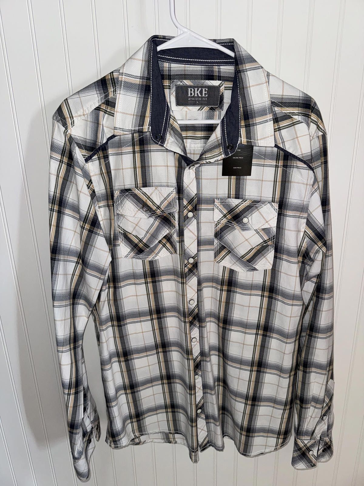 BKE BKE Athletic Fit Plaid Button-Up Shirt Large Size US L / EU 52-54 / 3 - 1 Thumbnail