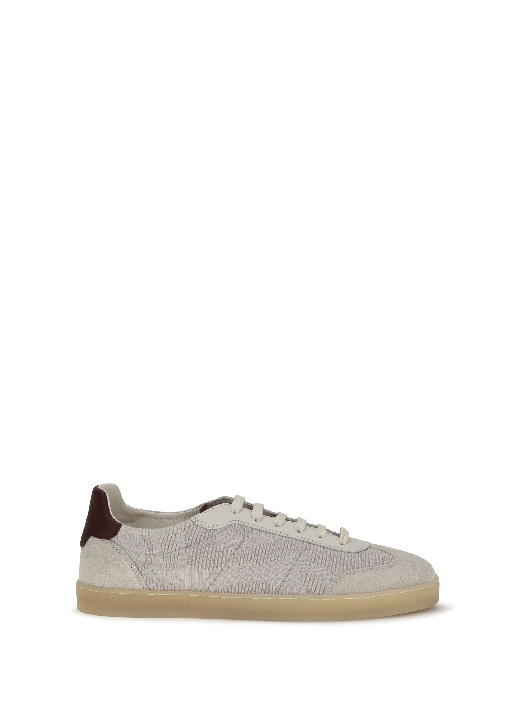 Brunello Cucinelli Cotton knit and leather Sneakers Size US 7.5 / EU 40-41 - 1 Thumbnail