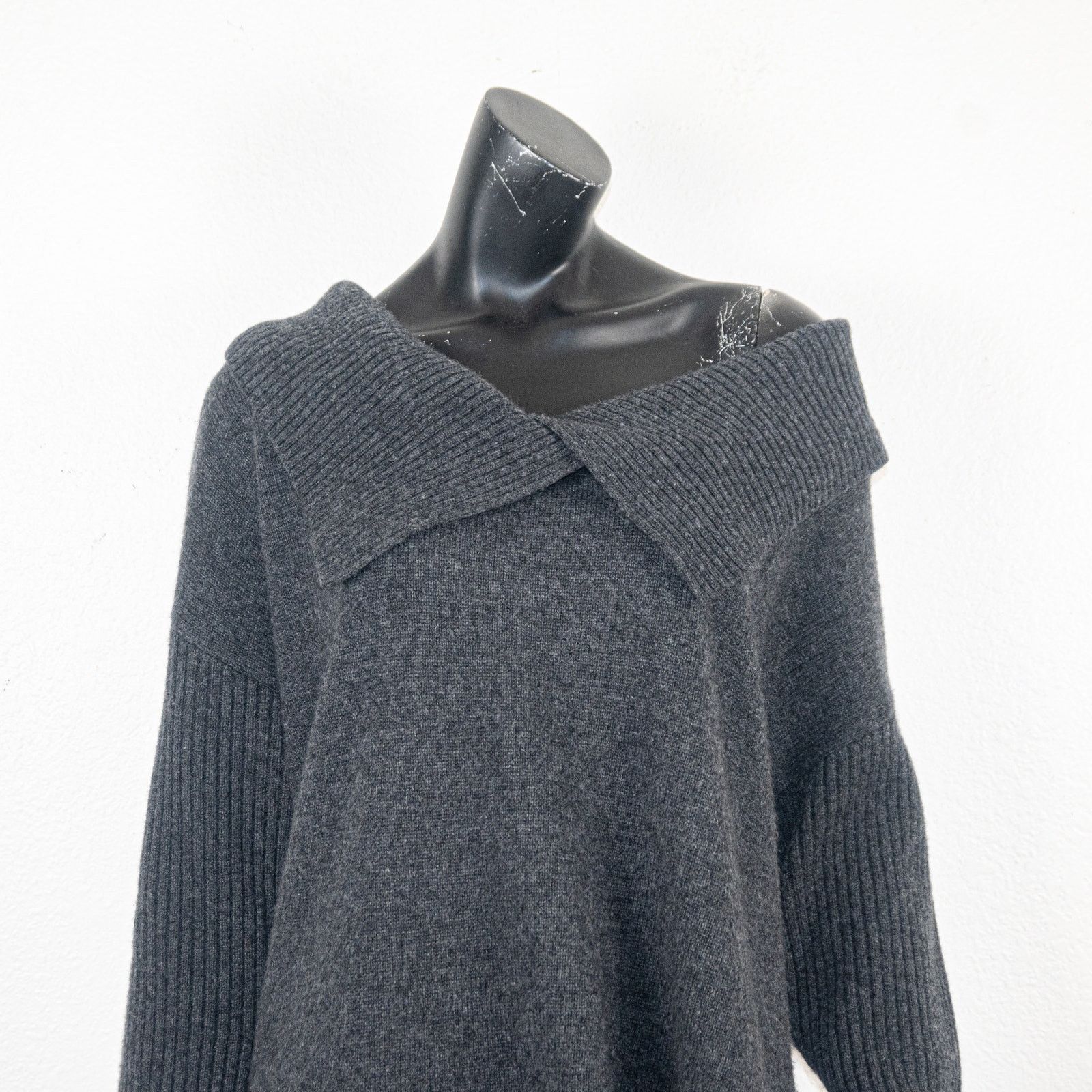 NAADAM NAADAM $325 Off The shoulder Tunic Top Gray wool cashmere Size XL / US 12-14 / IT 48-50 - 10 Thumbnail