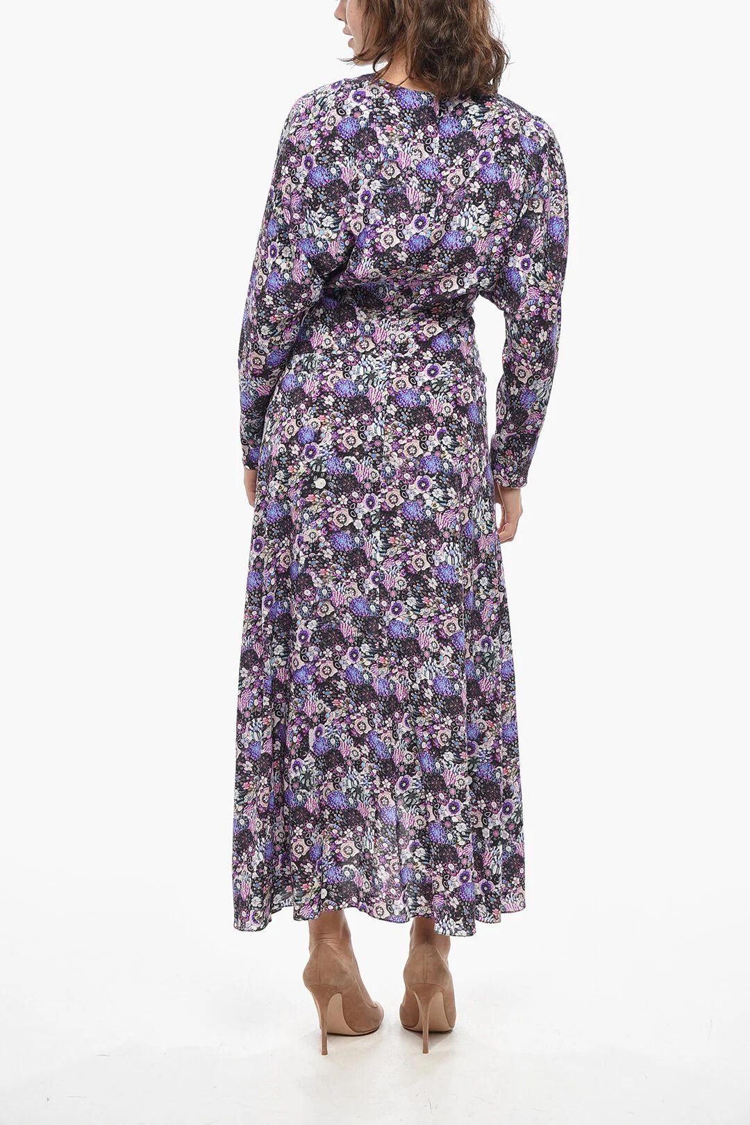 Isabel Marant og1mm0326 Silk-Blend Sadler Dress in Purple Size M / US 6-8 / IT 42-44 - 2 Thumbnail