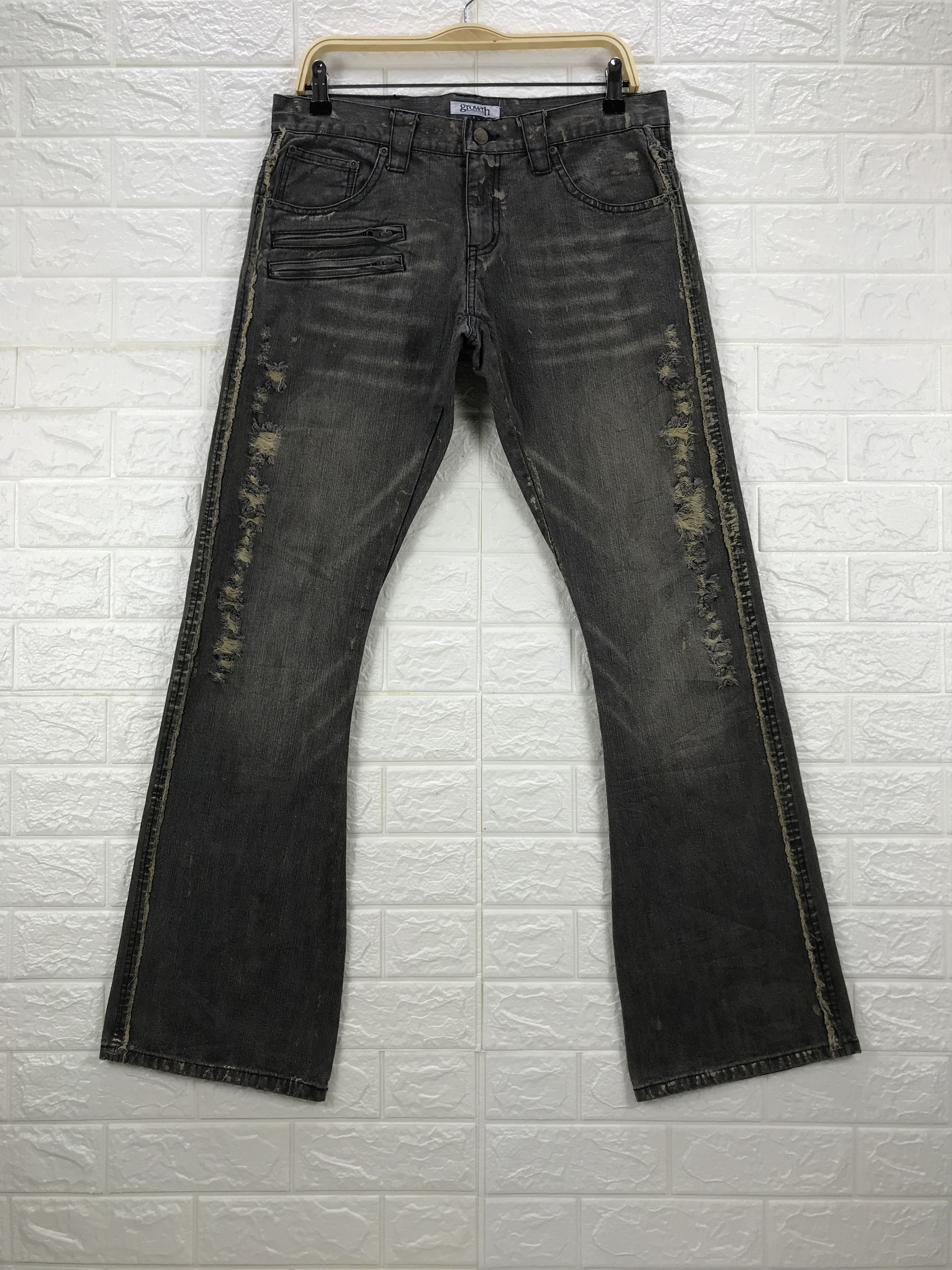 image of Avant Garde x In The Attic Vintage Growth In The Attic Faded Black Flare Jeans, Men's (Size 33)