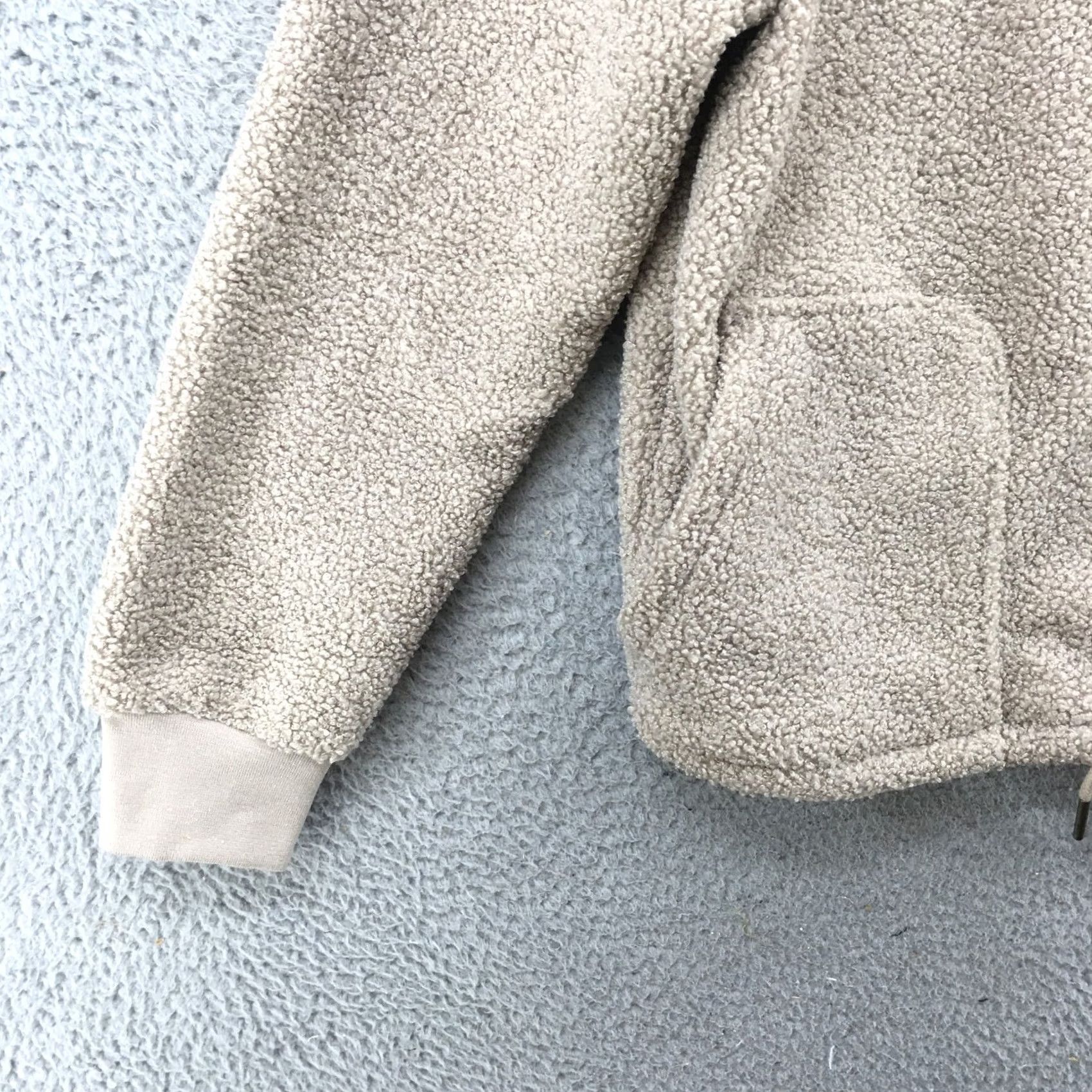 Banana Republic Banana Republic Fuzzy Zip Up Jacket Womens S Beige Long Sleeve Pockets Crew Neck - Casual, Workwear Size S / US 4 / IT 40 - 5 Thumbnail
