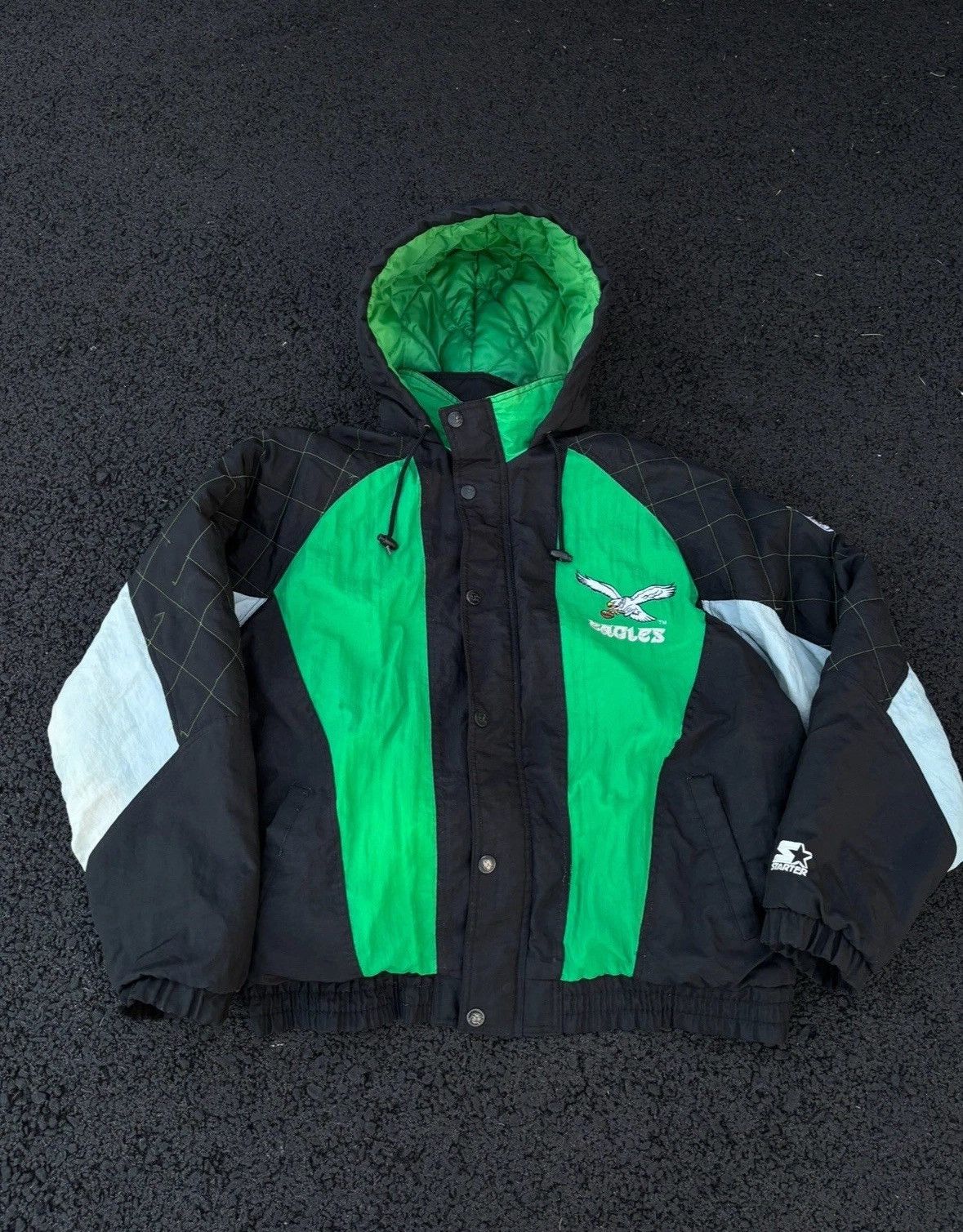 Starter Philadelphia Eagles 90s STARTER puffer jacket L kelly green Size US L / EU 52-54 / 3 - 1 Thumbnail