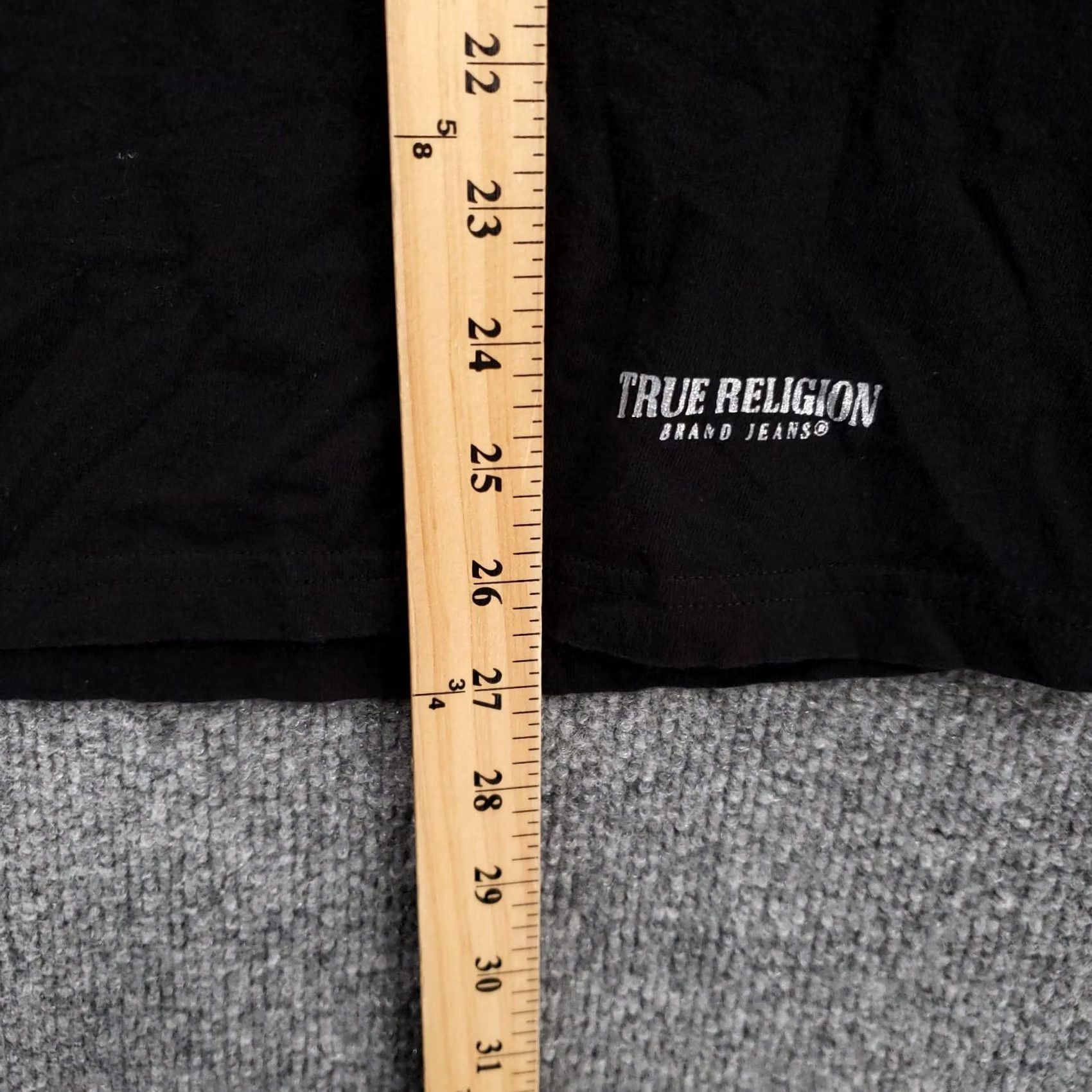 True Religion True Religion Shirt Mens XL Black Short Sleeve Horseshoe Spellout Pullover Tee Size US XL / EU 56 / 4 - 7 Thumbnail