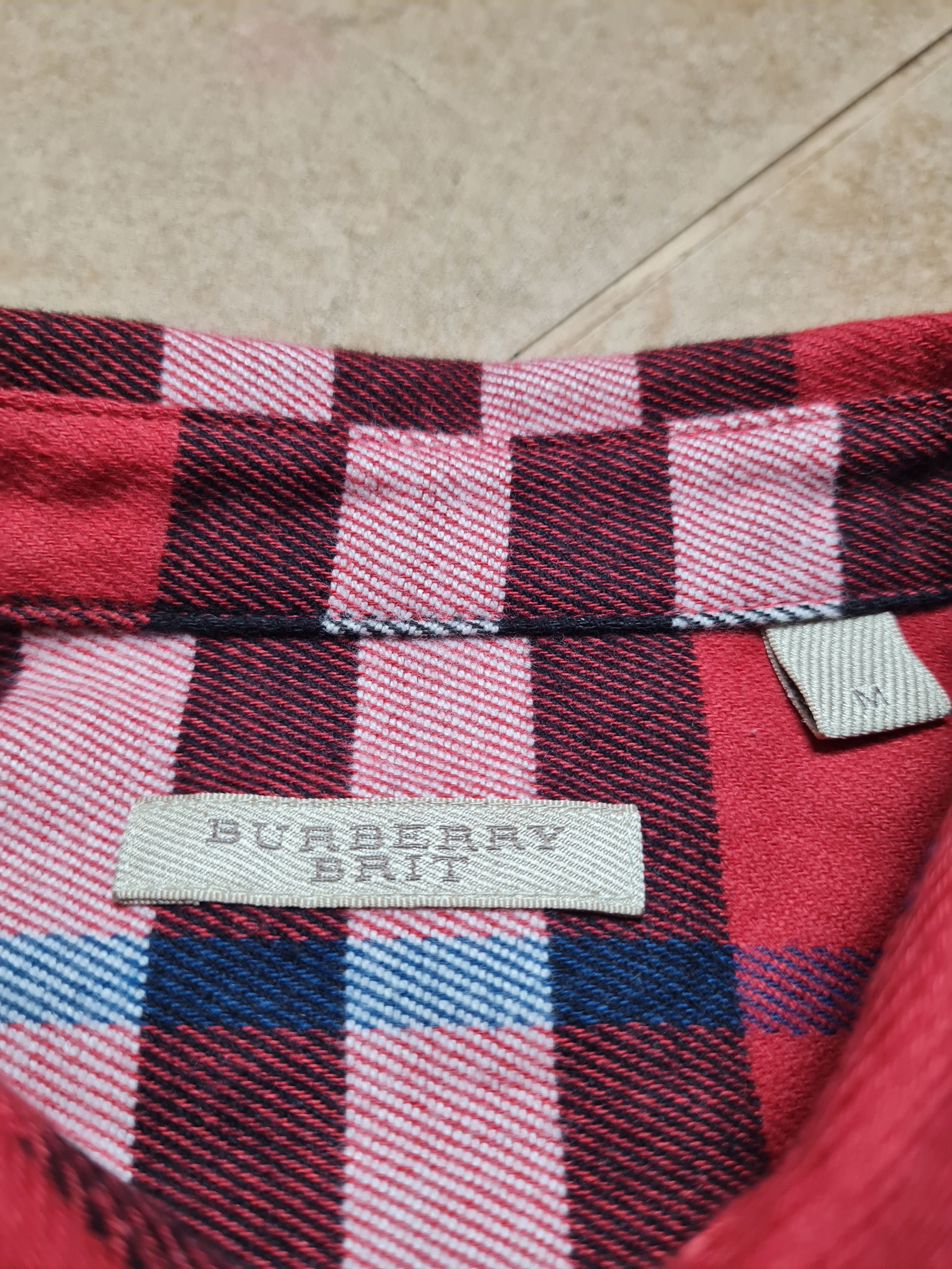 Burberry Burberry Nova Check Flannel Shirt Red Plaid Mens Button Up Size US M / EU 48-50 / 2 - 17 Thumbnail
