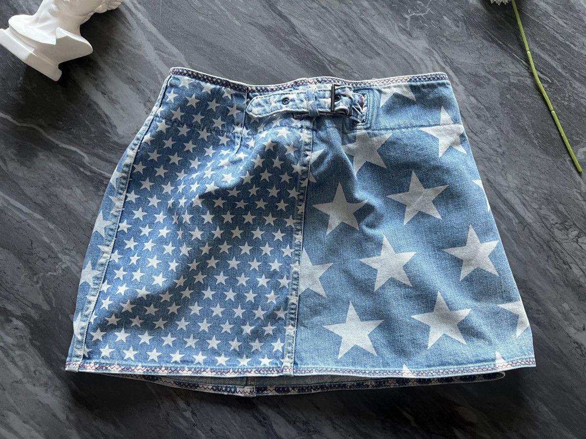 Hysteric Glamour Hysteric Glamour : Adjustable Denim Skirt Stars Rare Pattern Size 28" / US 6 / IT 42 - 6 Thumbnail