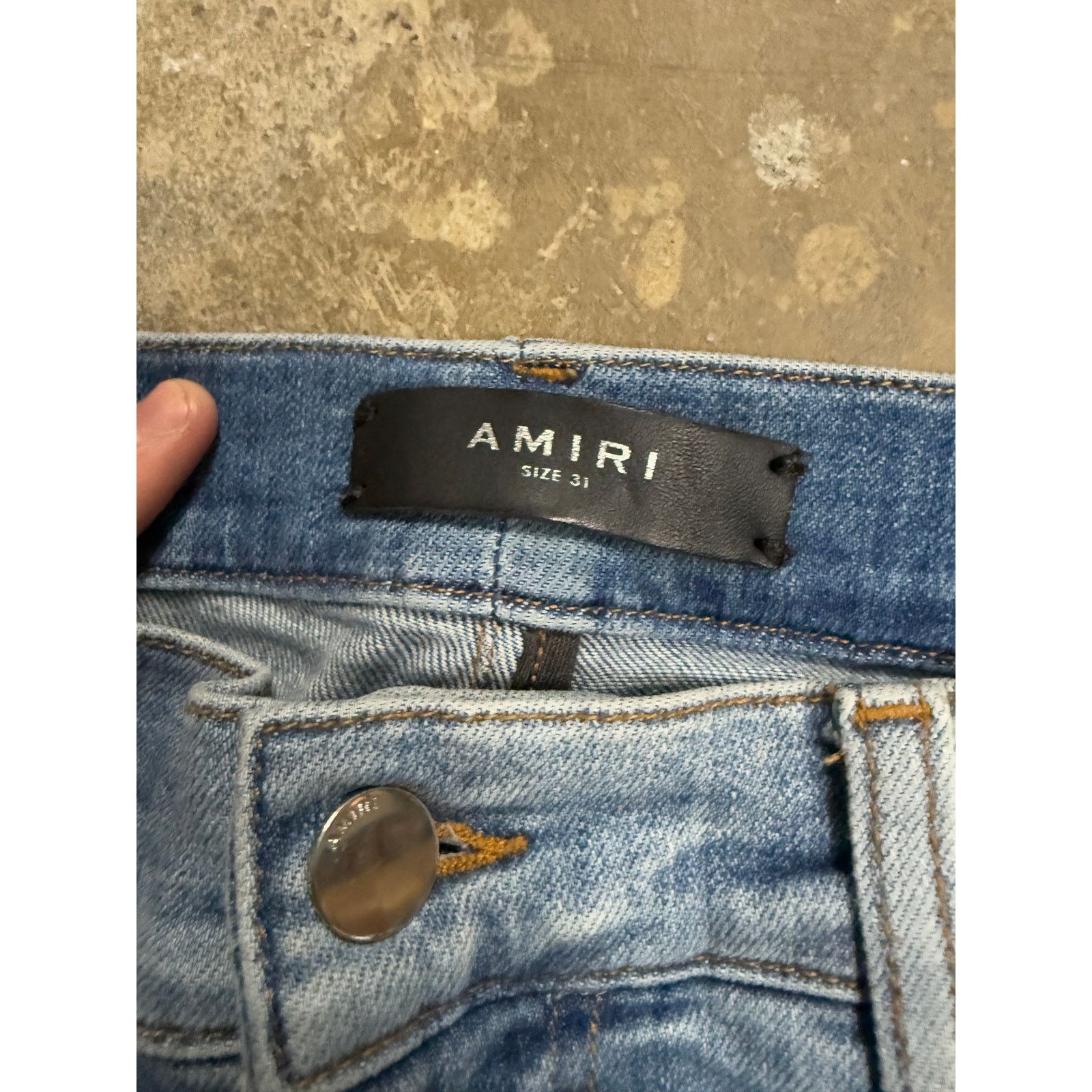 Amiri Amiri Jeans Light Wash White Stripe Used 31 Size US 31 - 2 Thumbnail