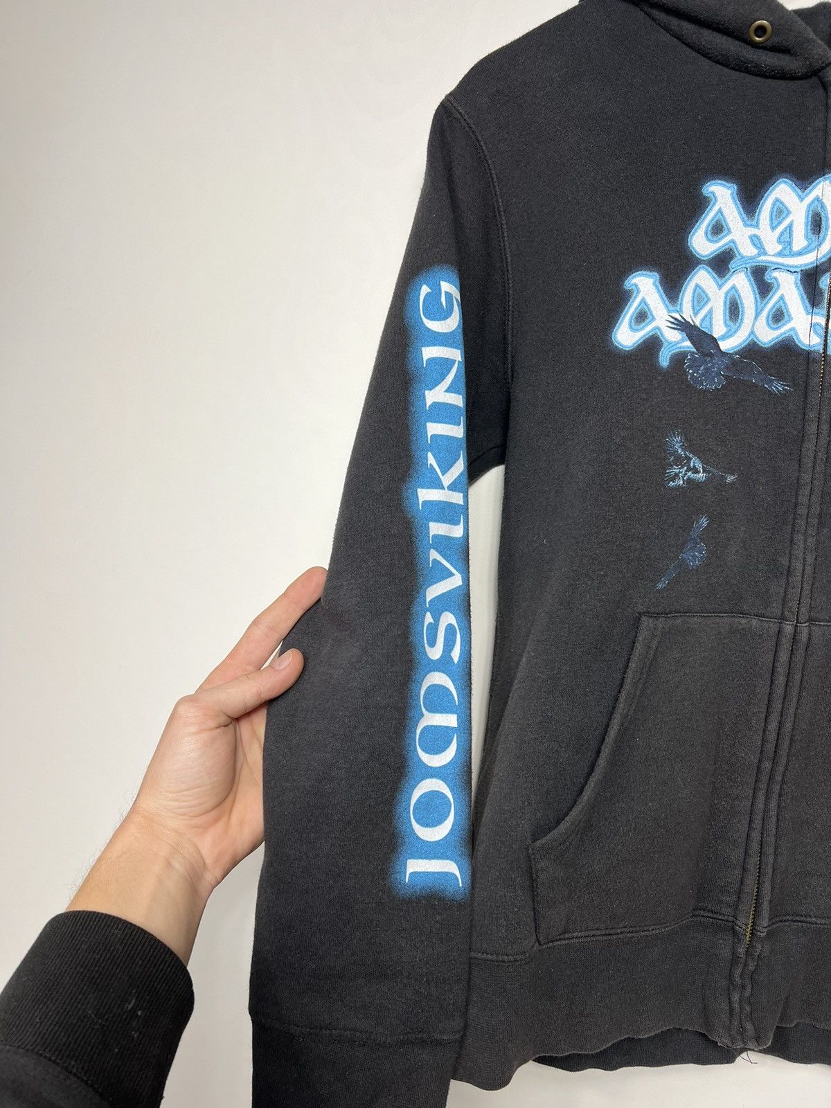 Band Tees Vintage Amon Amarth Band Hoodie Death Metal Black Streetwear Size US S / EU 44-46 / 1 - 7 Thumbnail