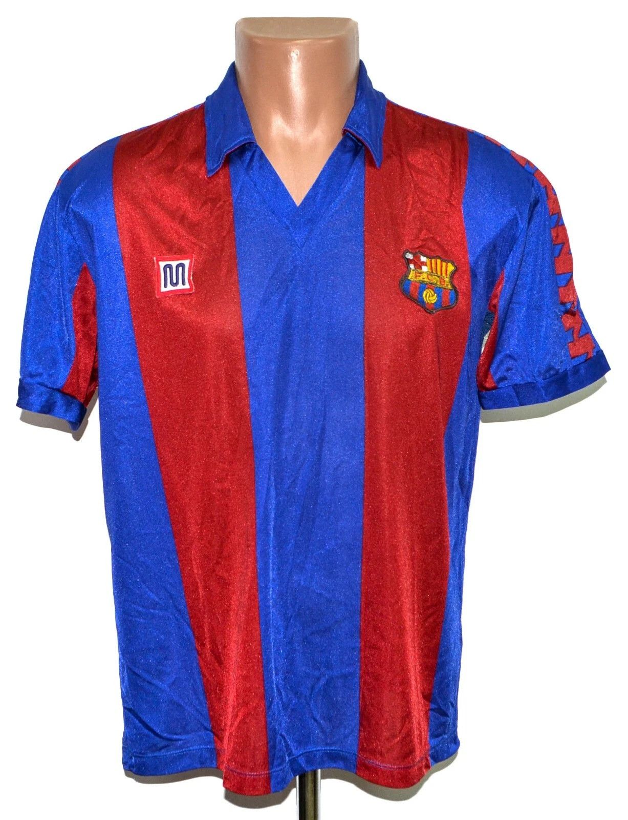 BARCELONA 1984/1989 HOME FOOTBALL SHIRT MEYBA VINTAGE L