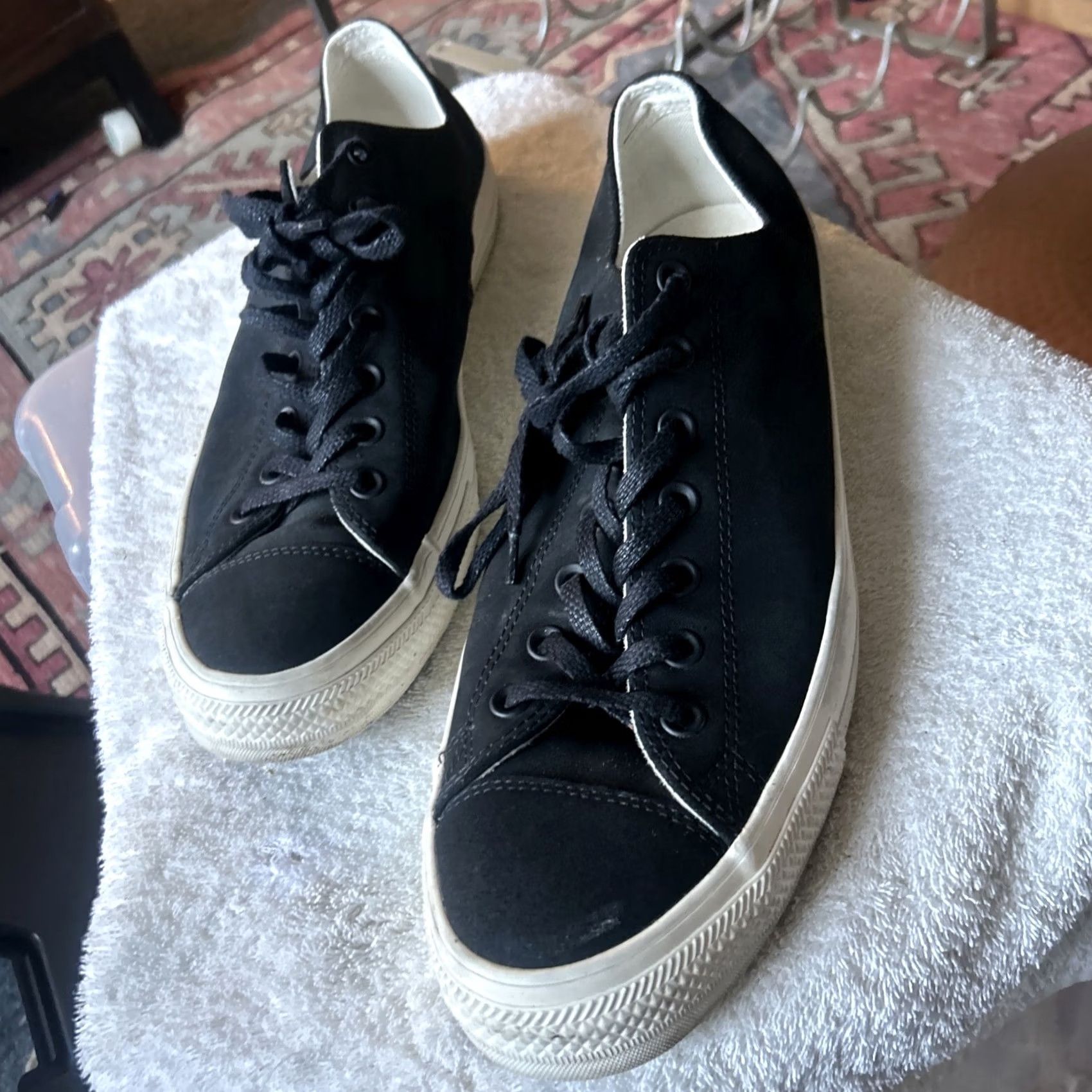 Converse Converse CTAS OX Sneaker Men 13 Black Driftwood Nubuck Rubber Comfort Casual Shoes M CTAS OX Universities - Size US 13 / EU 46 - 2 Thumbnail