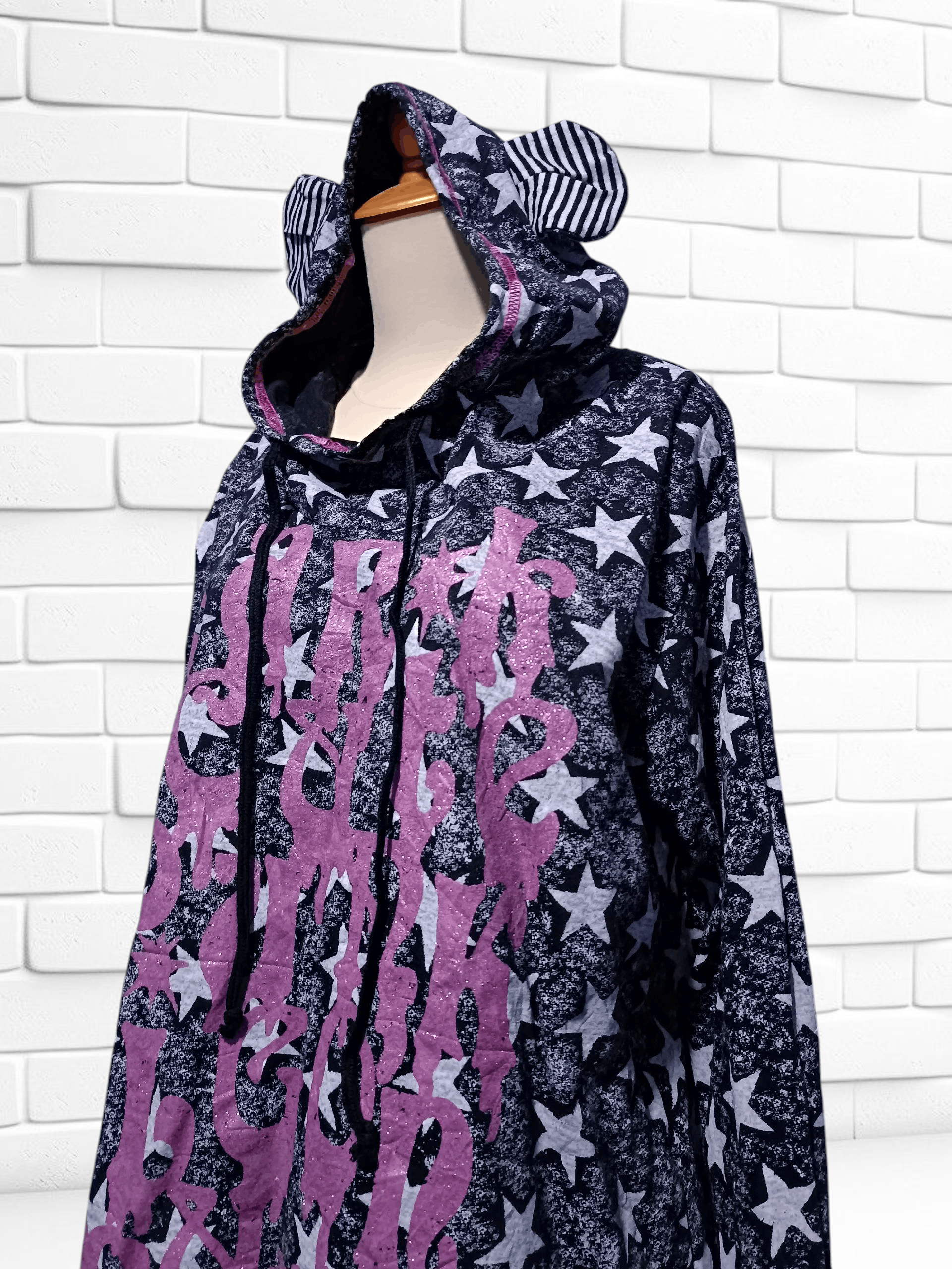 Japanese Brand Algonquins Mouse Ear Hoodie Gothic Harajuku Street Style Size M / US 6-8 / IT 42-44 - 3 Thumbnail
