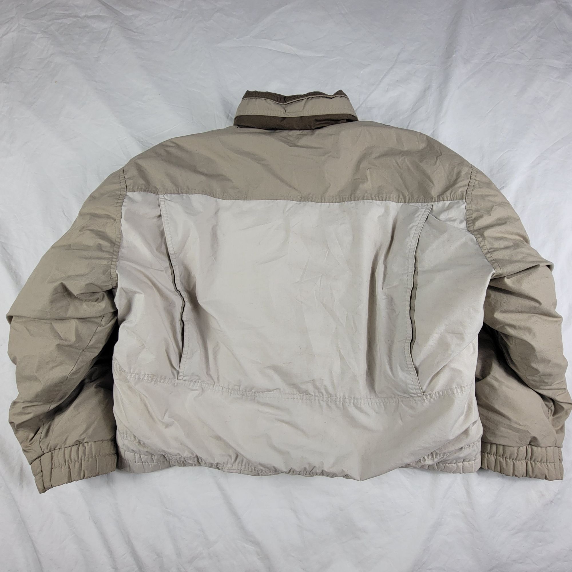 Members Only Members Only Mens Medium 46 Beige Puffer Jacket Full Zip Cas Size US M / EU 48-50 / 2 - 2 Thumbnail