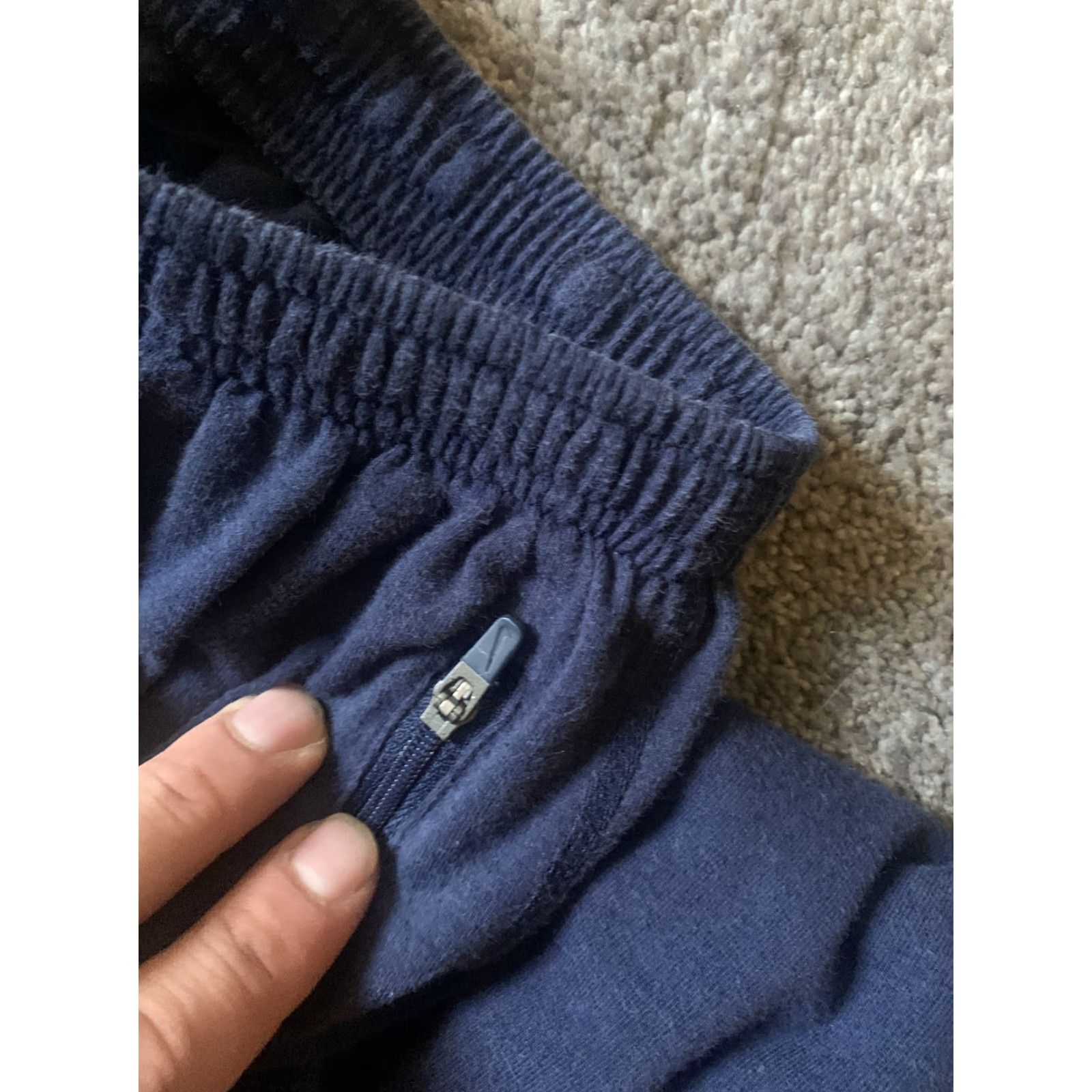 Nike VINTAGE Women’s NIKE Blue Zipper Pockets Sweat Pants M (8-10) Womens Size 32" / US 10 / IT 46 - 3 Thumbnail