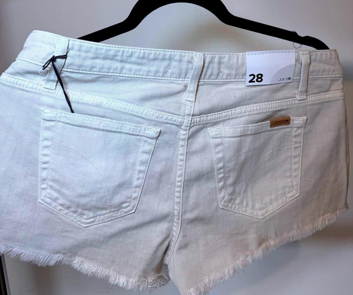 Designer Joe's White Denim Shorts - Size 28 Size 28" / US 6 / IT 42 - 3 Thumbnail