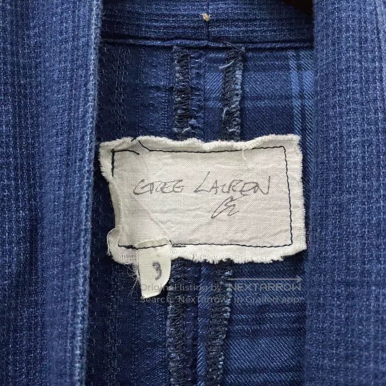 Greg Lauren Greg Lauren Indigo-Dyed Long Patchwork Robe Size US L / EU 52-54 / 3 - 3 Thumbnail
