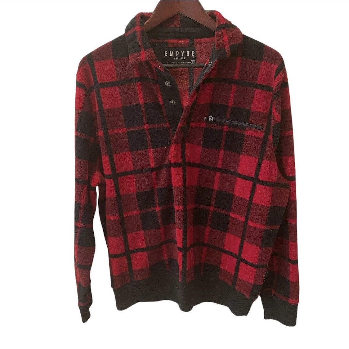 Empyre Empyre Red Black Plaid Sweater Sweatshirt Relax Fit S Size US S / EU 44-46 / 1 - 2 Thumbnail