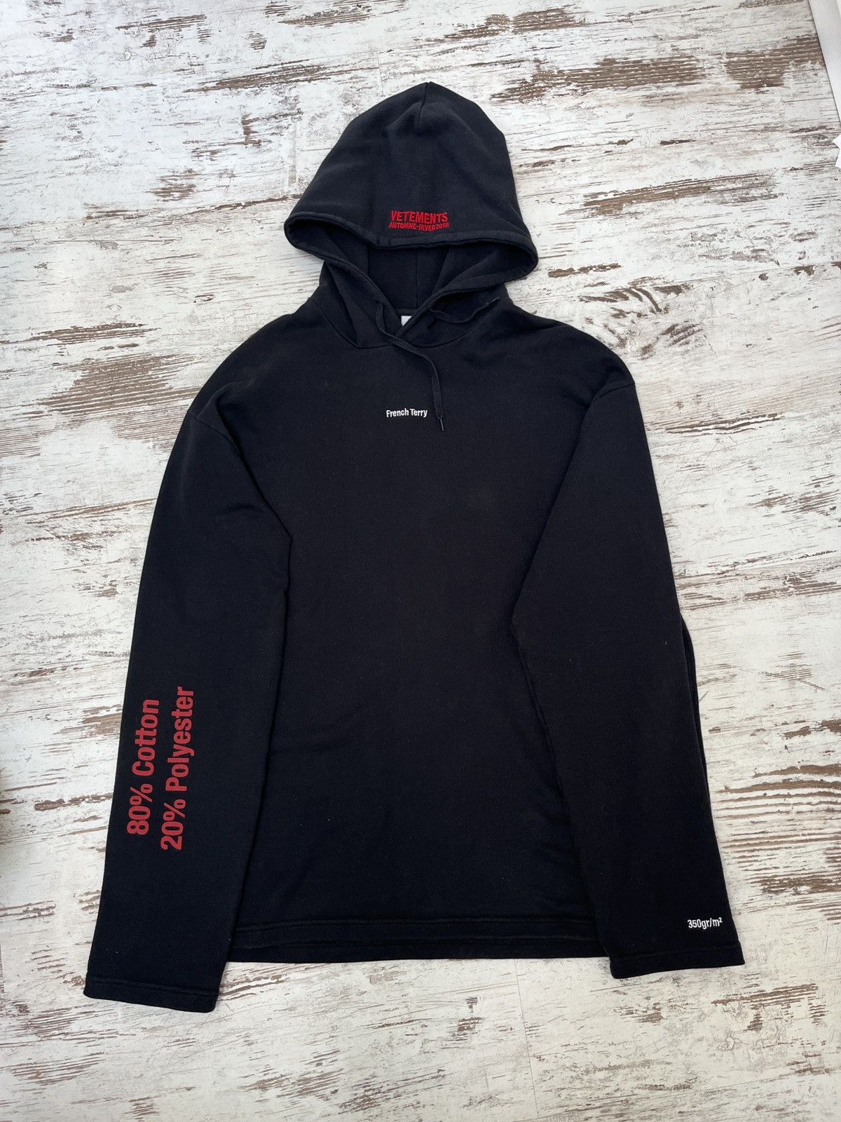 Vetements French Terry Hoodie | Grailed