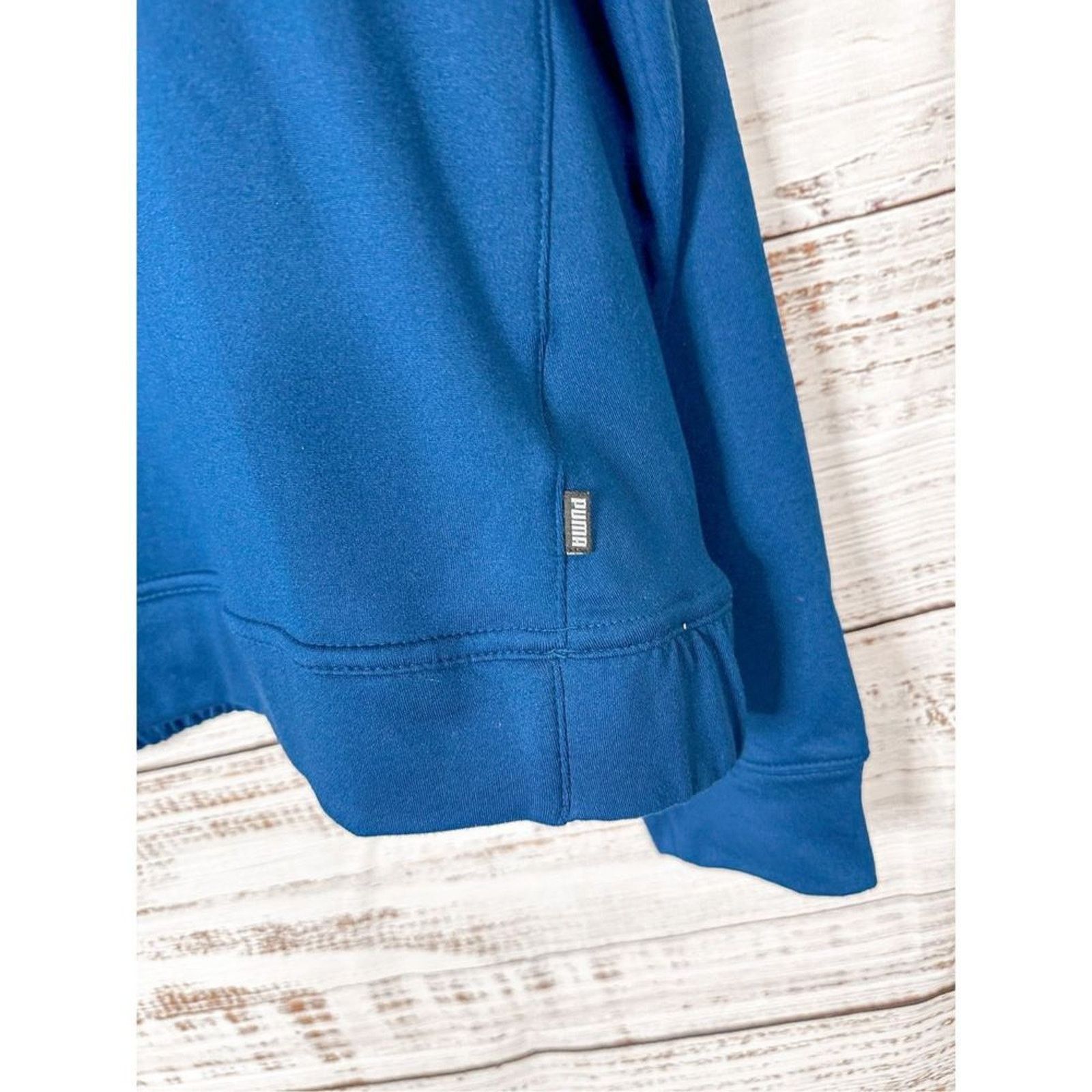 Puma Puma Boat Neck Pullover Sweatshirt Blue Size Large NWT Size L / US 10 / IT 46 - 4 Thumbnail