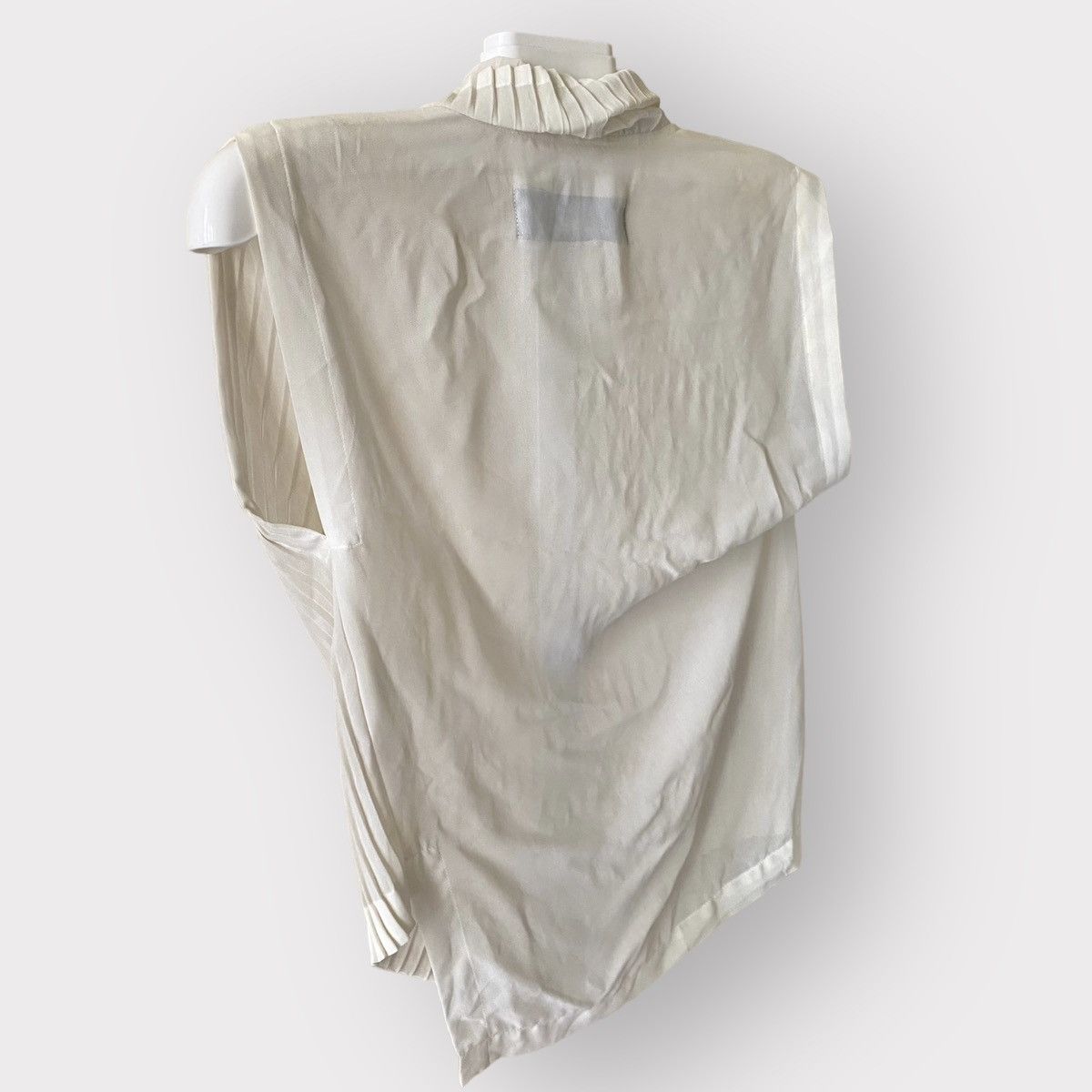 Comme des Garcons Vintage Tricot CDG Asymmetric Sheer mesh Blouse Size M / US 6-8 / IT 42-44 - 6 Thumbnail