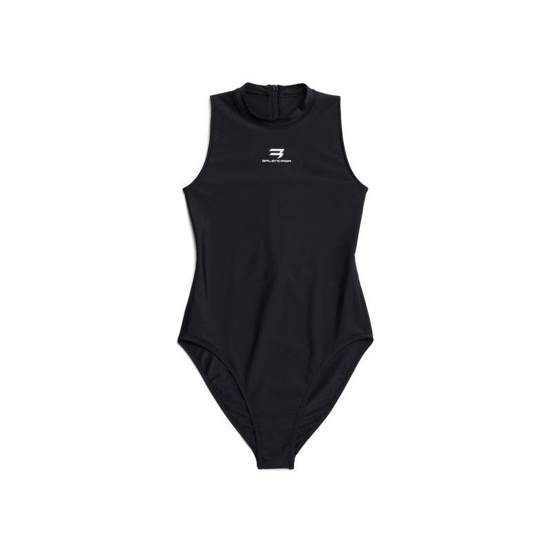 o1tr1nto1125 Sporty Tech Racing Swimsuit in Black