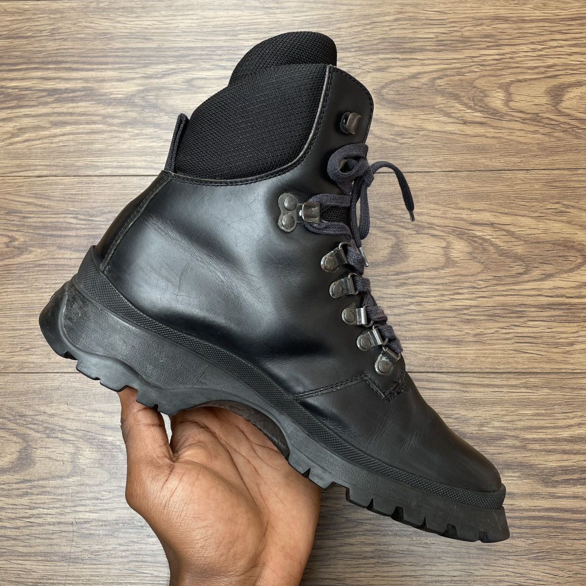 Prada Prada Brixxen Leather Lace-Up Boots Size US 6.5 / EU 39-40 - 6 Thumbnail