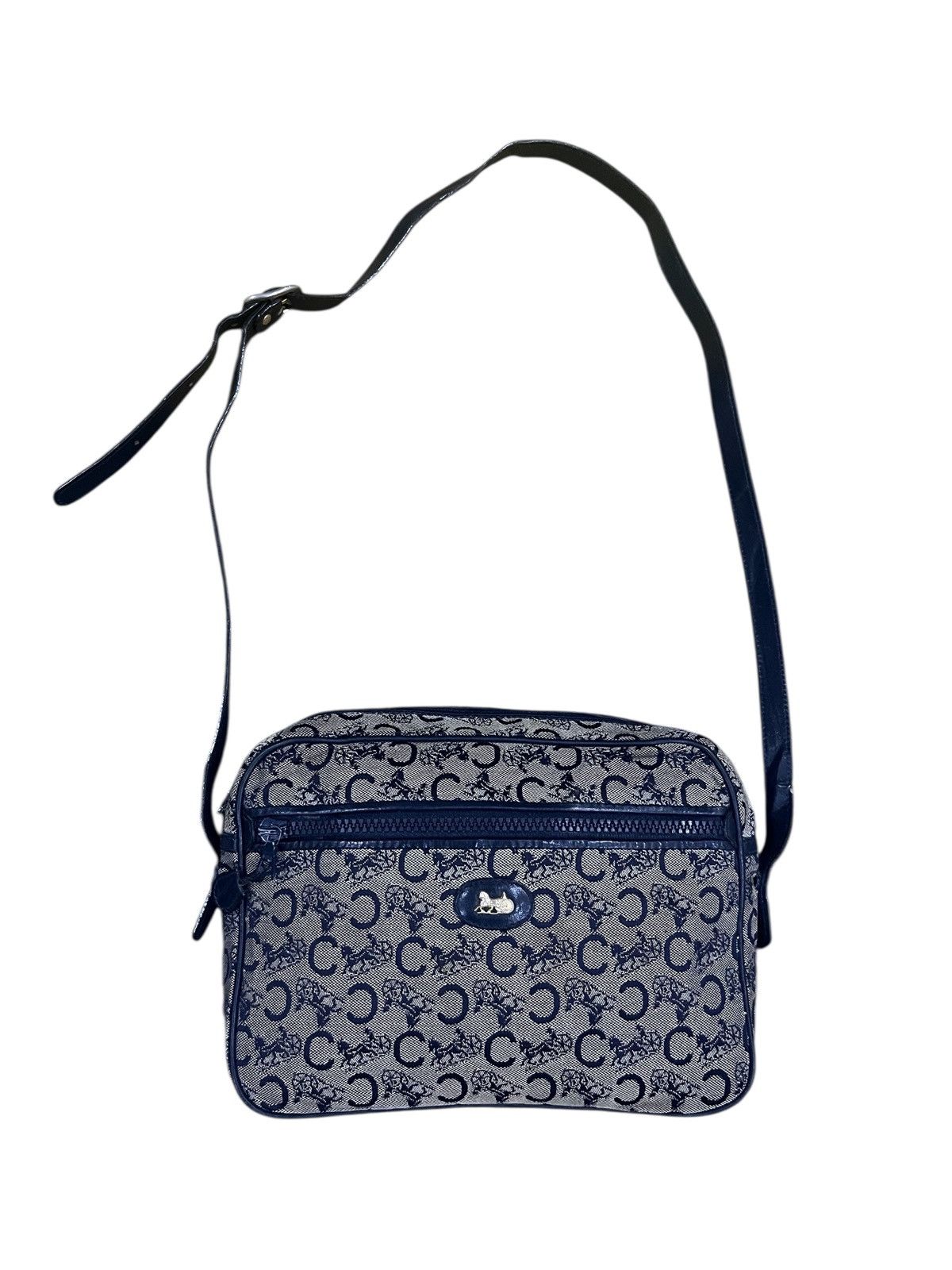 Celine Diffusion Shoulder Bag in Blue, Women's