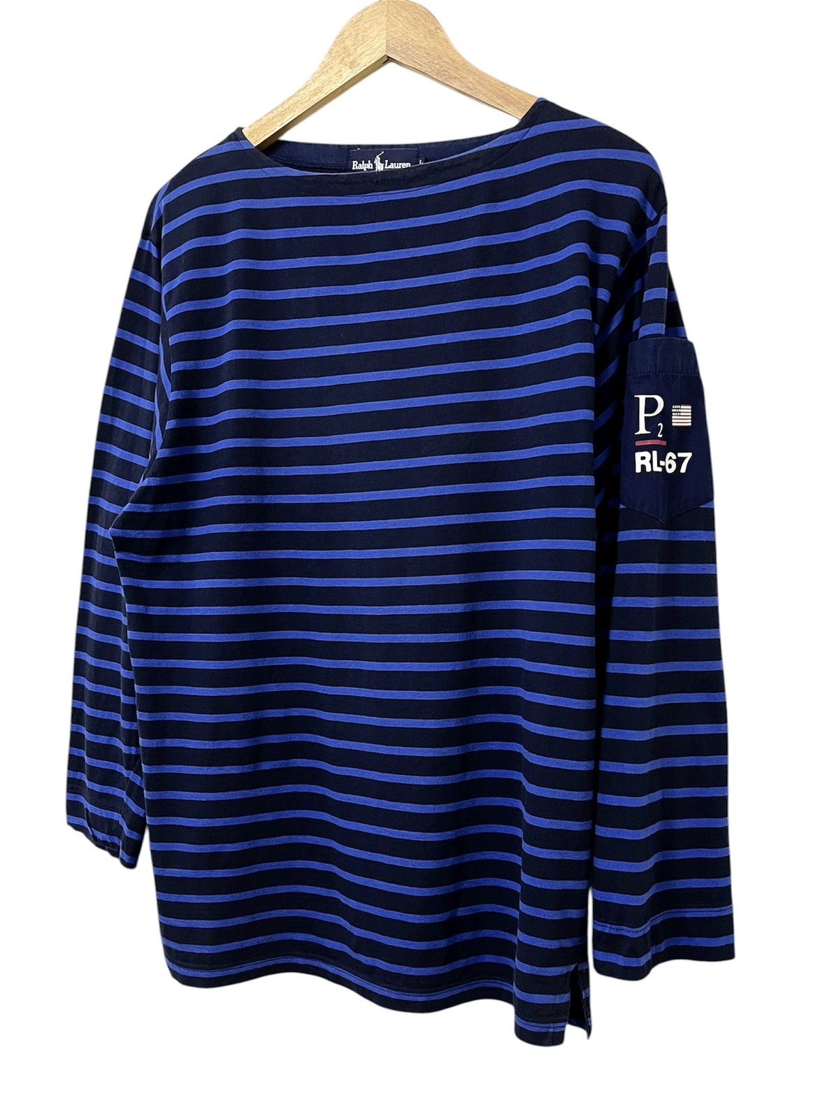 Polo Ralph Lauren VINTAGE POLO RALPH LAUREN RL 67 STRIPED LOGO TSHIRT Size US L / EU 52-54 / 3 - 4 Thumbnail