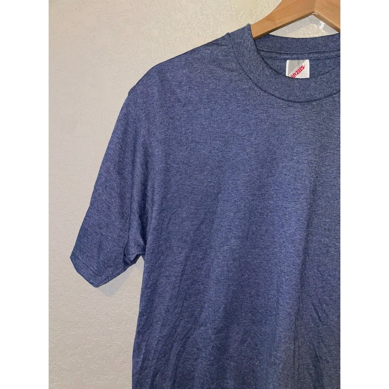 Jerzees 1990s Jerzees USA Made Blue Shirt Tee VTG 90s L Large HOLE Size US L / EU 52-54 / 3 - 3 Thumbnail