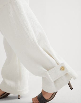 Brunello Cucinelli o1la1rc1a0425 Pants in White Size 30" / US 8 / IT 44 - 3 Thumbnail