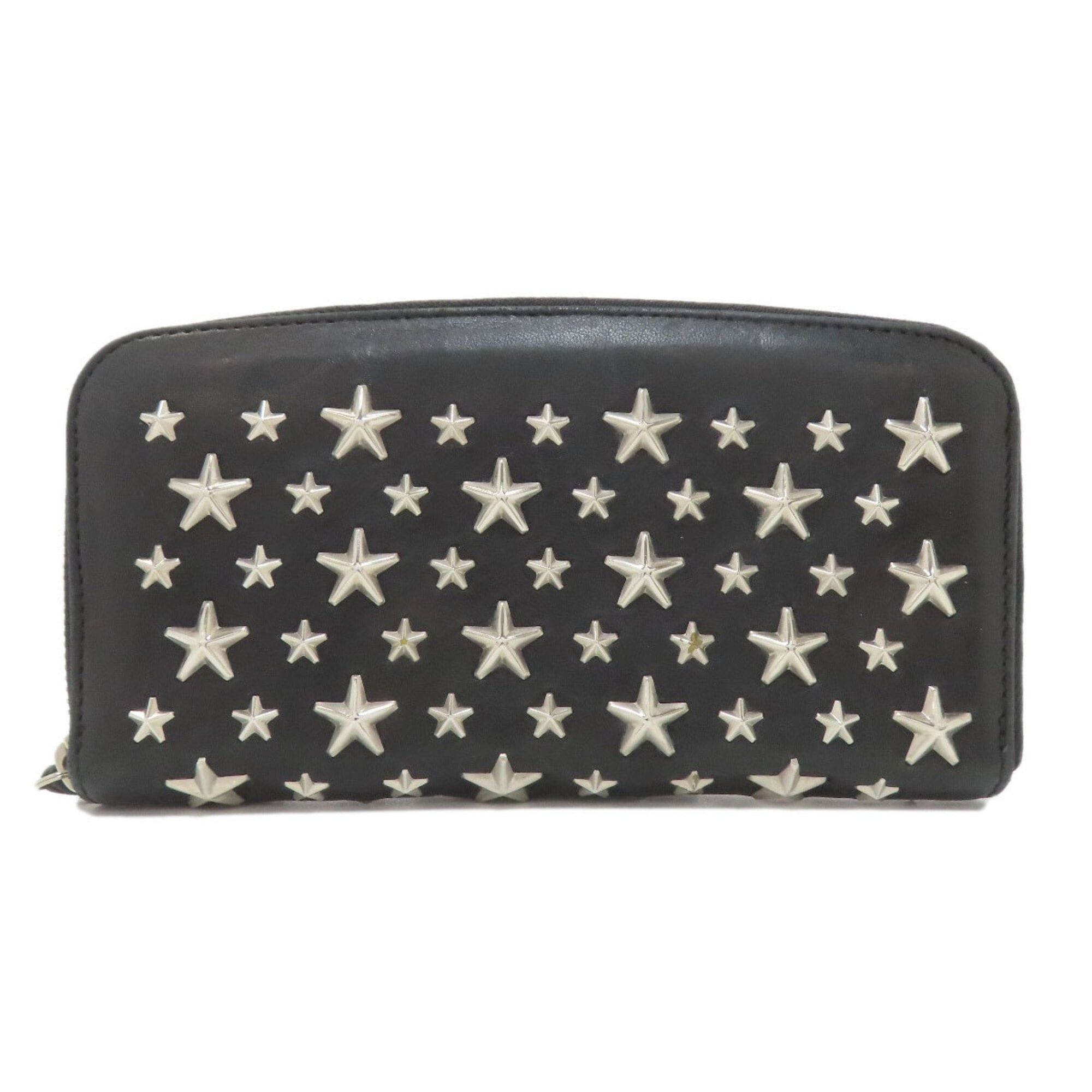 Jimmy Choo Jimmy Choo Star Motif Round Zip Long Wallet Leather Women's Size ONE SIZE - 1 Thumbnail