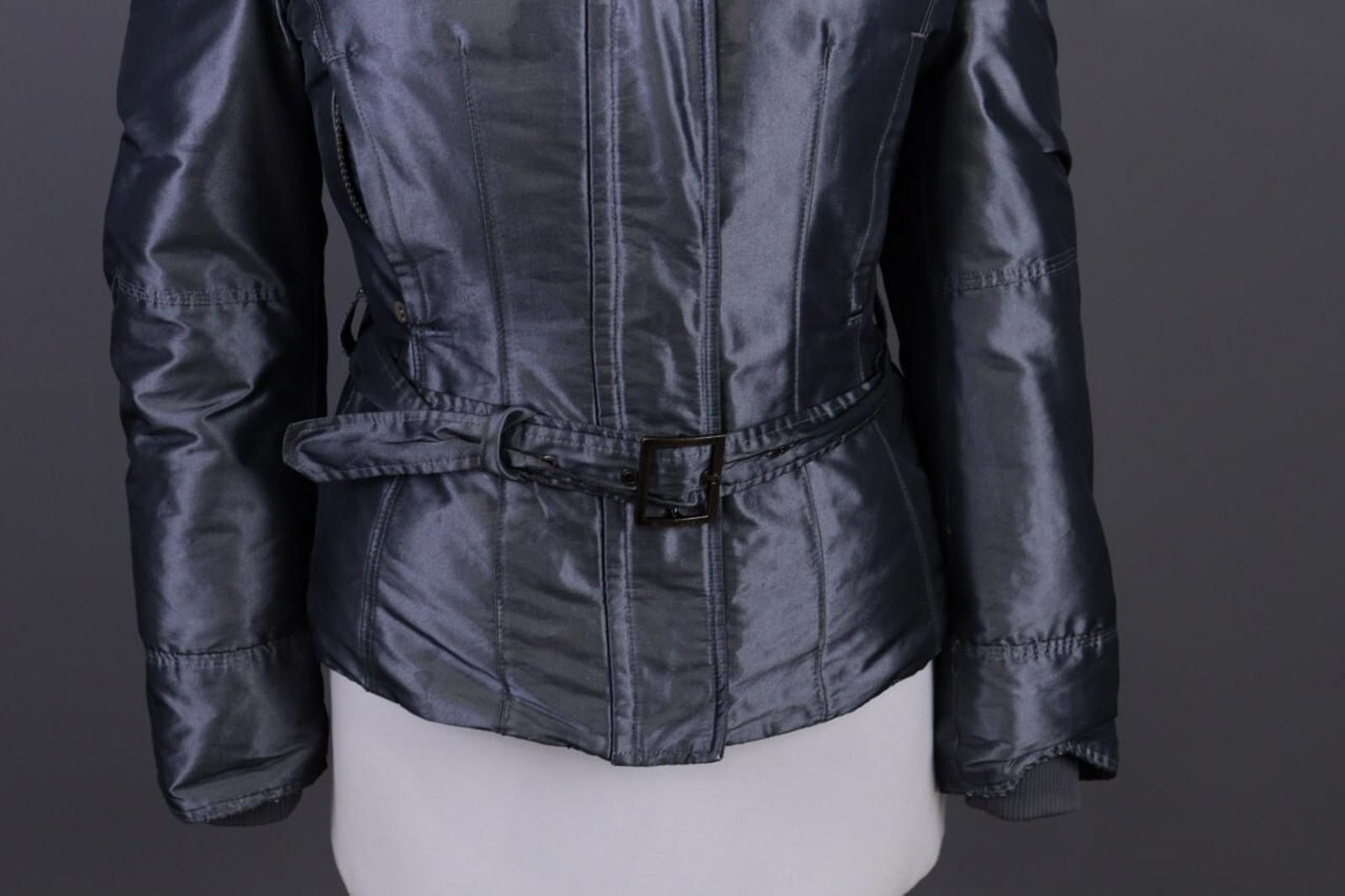 Designer Peuterey Gray Full Zip Faux Fur Belted Hooded Jacket Size L Size 3XL / US 20-22 - 3 Thumbnail