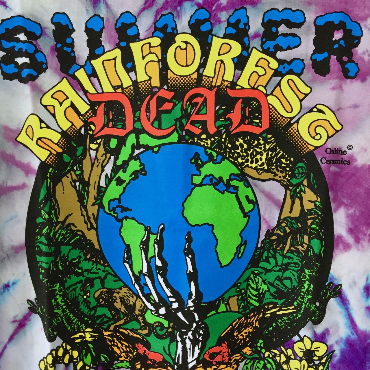 Online Ceramics ONLINE CERAMICS CLIMATE CHANGE IS DEAD SERIOUS TIE-DYE TEE Size US M / EU 48-50 / 2 - 2 Thumbnail