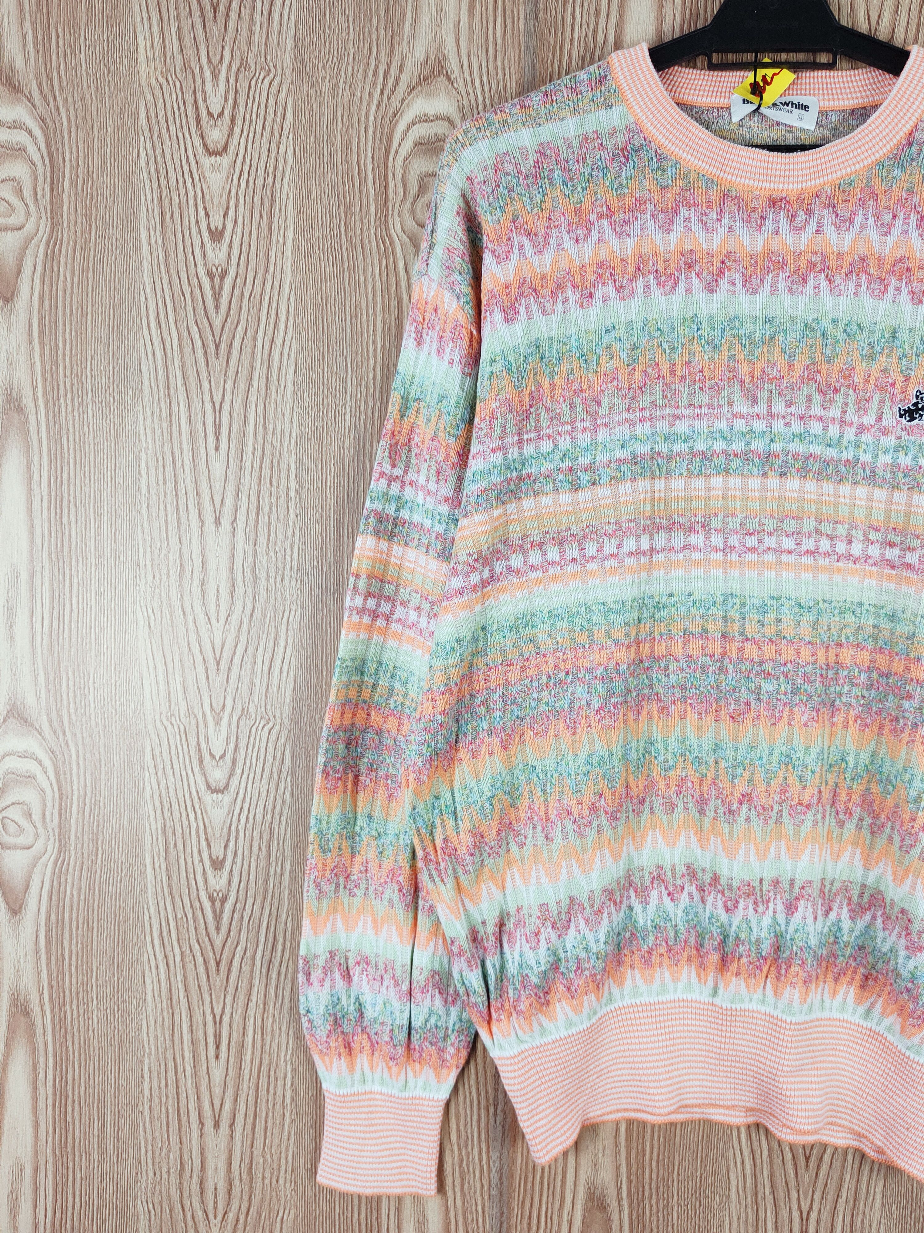 Japanese Brand Black & White made in japan Knitwear Sweatshirts #W162 Size US L / EU 52-54 / 3 - 3 Thumbnail